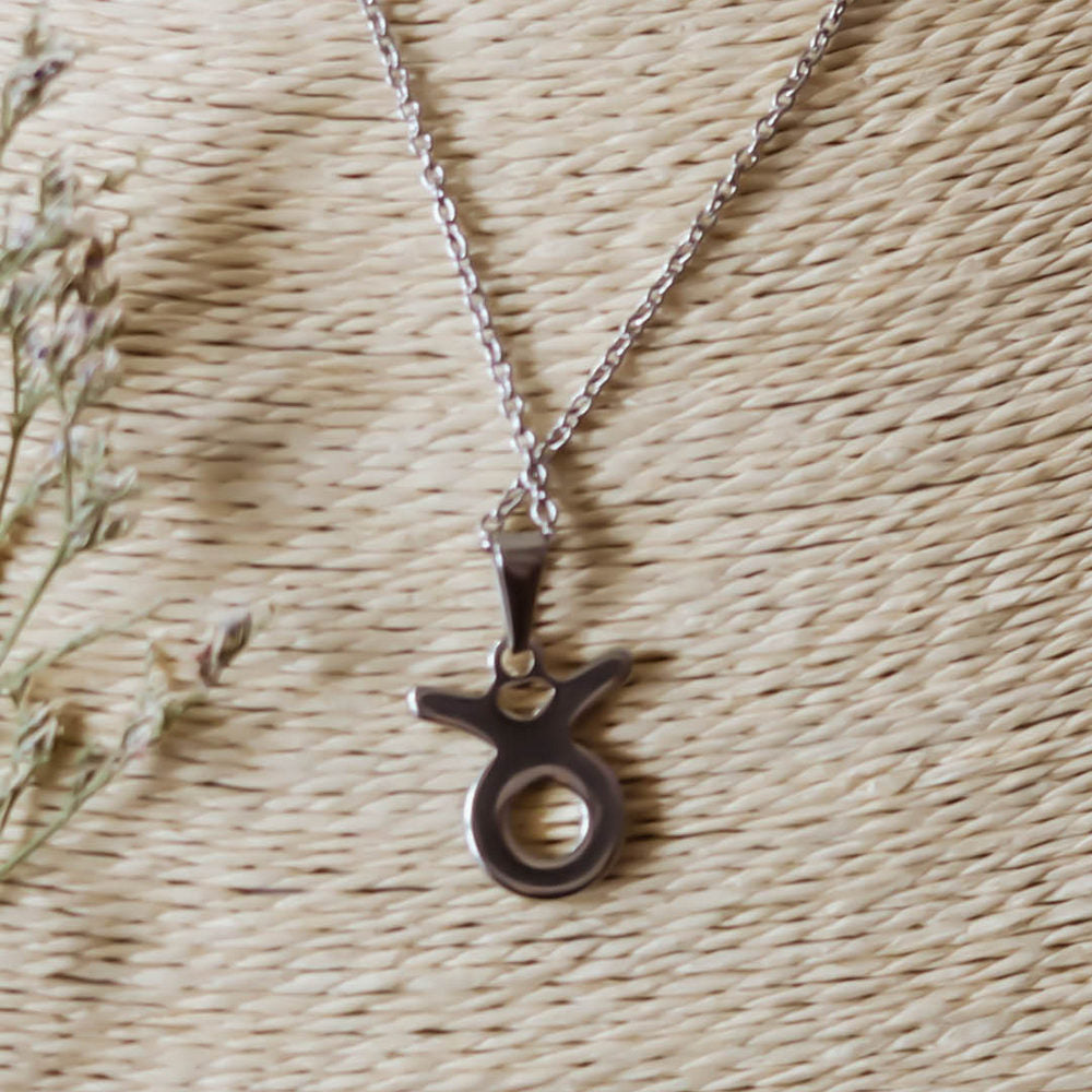 Colgante de acero inoxidable con forma del Signo del zodiaco Tauro de 20mm