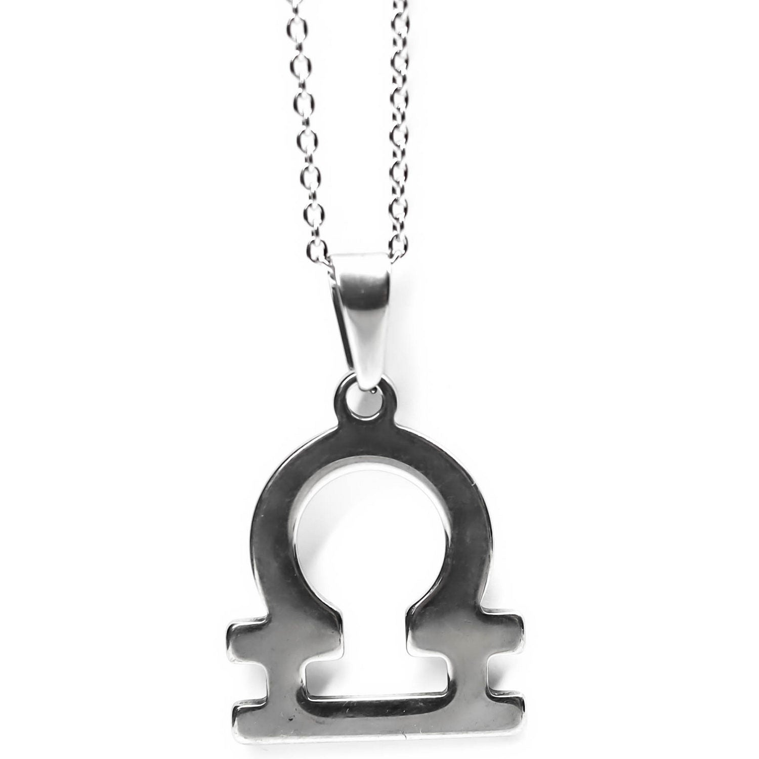Colgante de acero inoxidable con forma del Signo del zodiaco Libra de 28mm