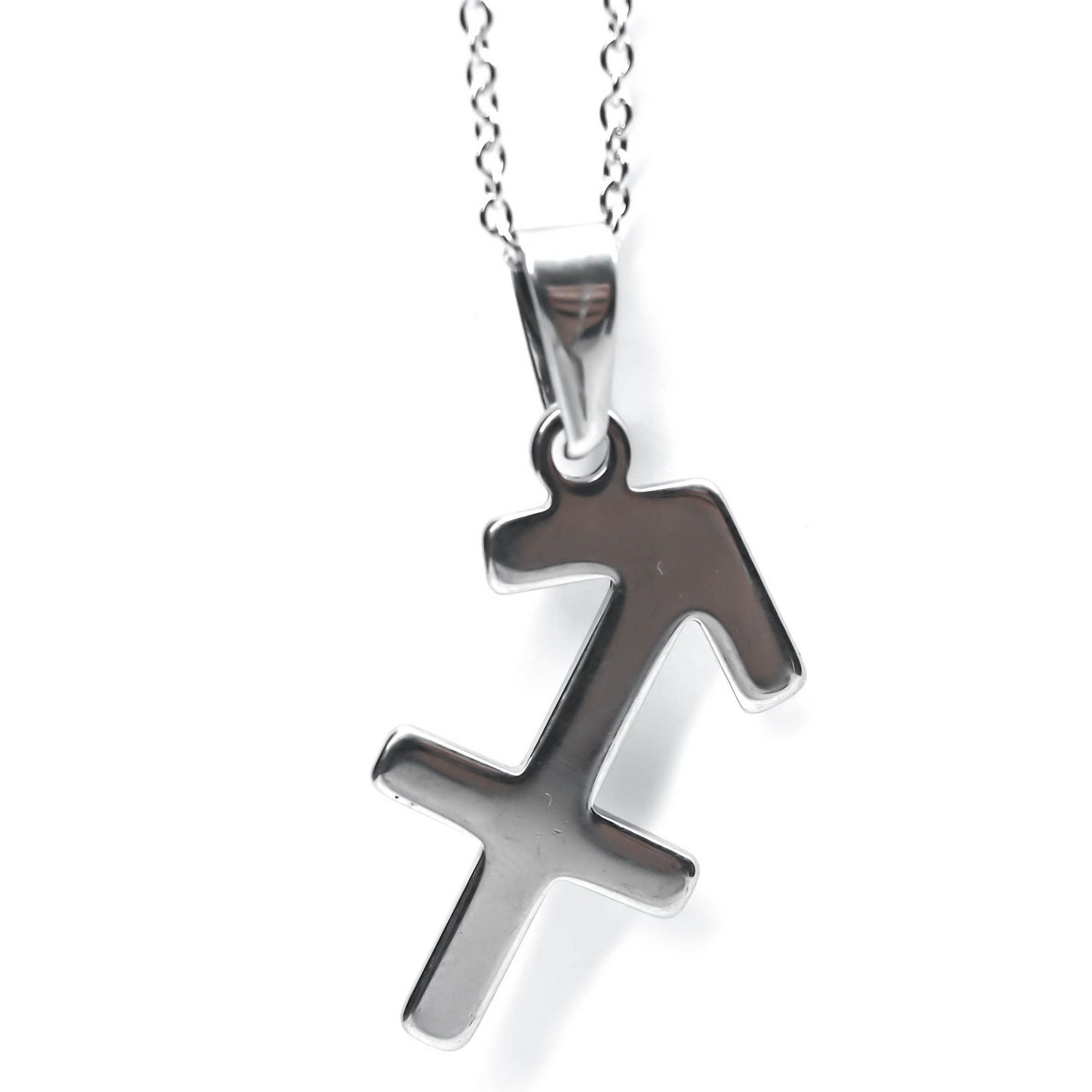 Colgante de acero inoxidable con forma del Signo del zodiaco Sagitario de 28mm