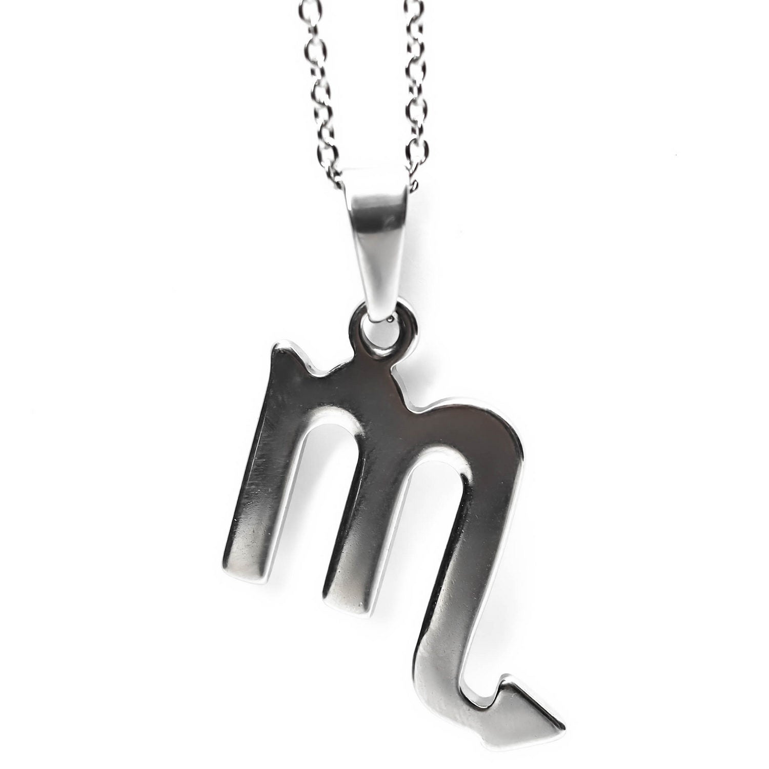 Colgante de acero inoxidable con forma del Signo del zodiaco Escorpio de 28mm