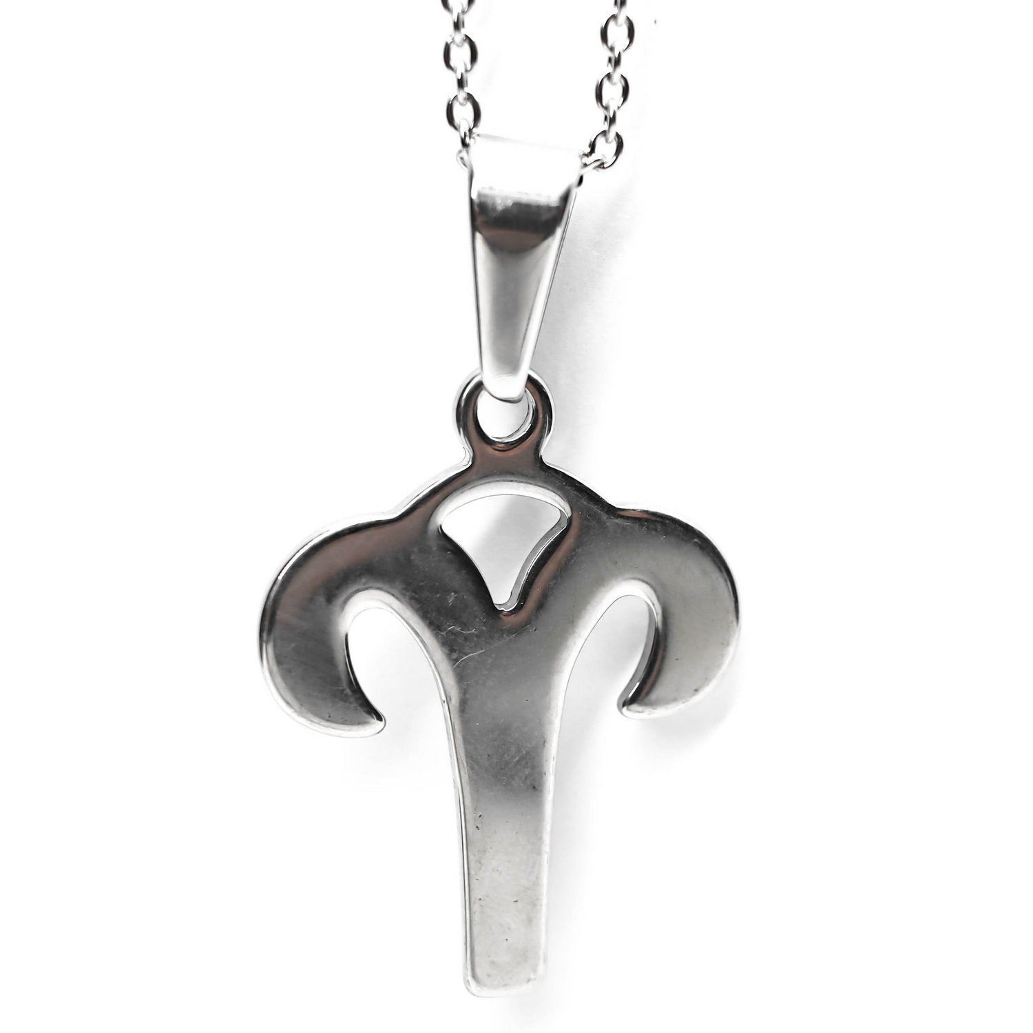 Colgante de acero inoxidable con forma del Signo del zodiaco Aries de 28mm