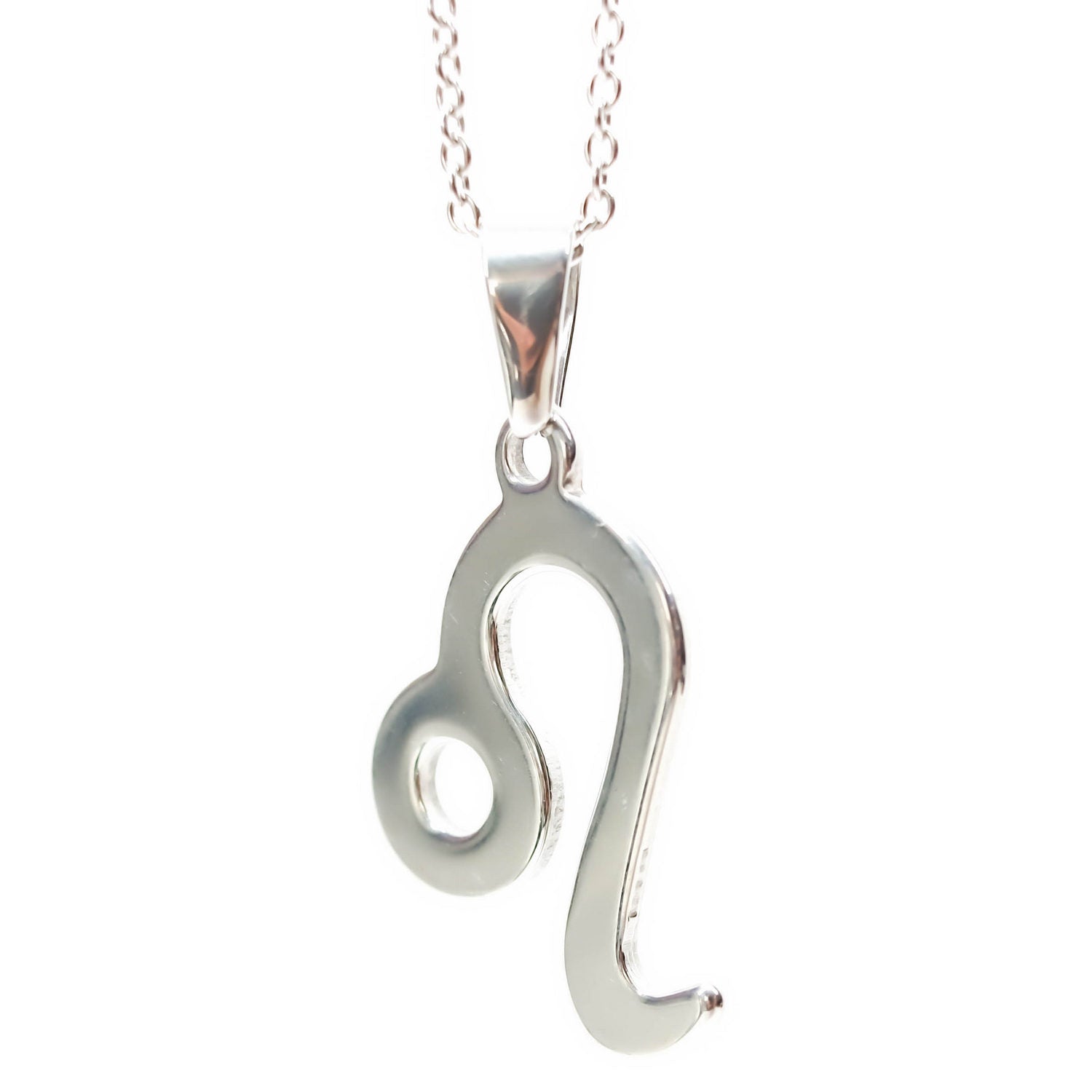 Colgante de acero inoxidable con forma del Signo del zodiaco Leo de 28mm