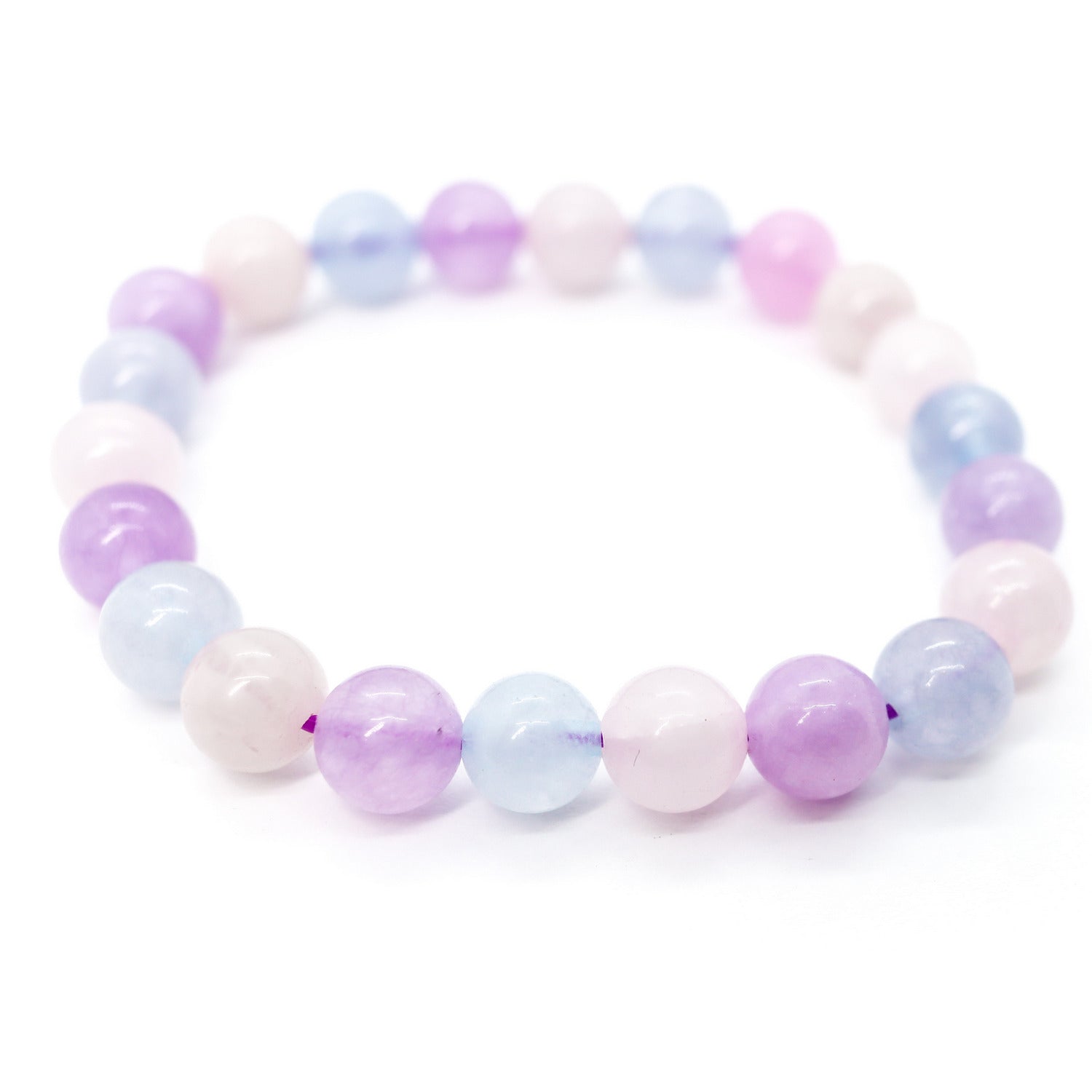 Pulsera elásica de piedra natural de Lavanda Sueño de 8mm