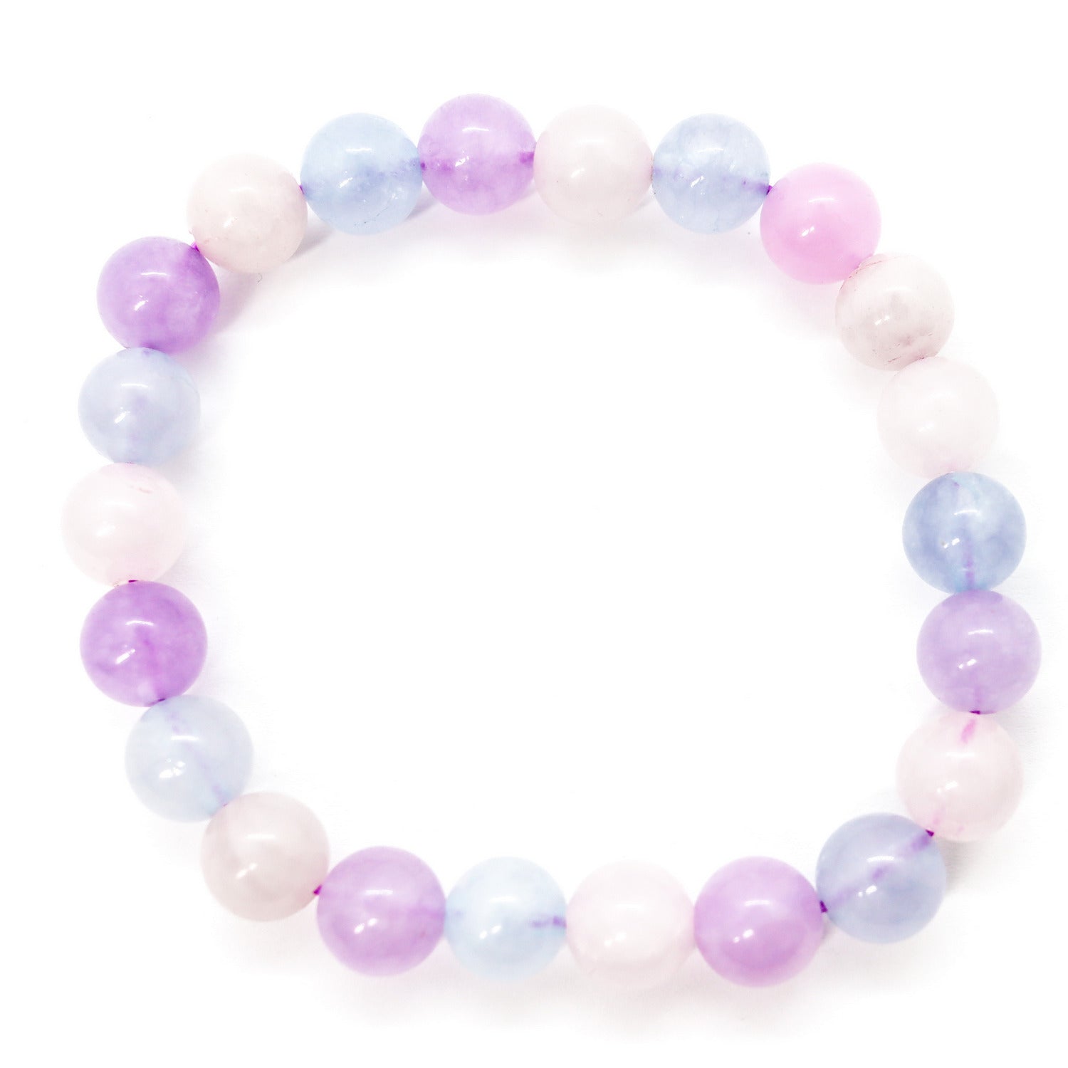 Pulsera elásica de piedra natural de Lavanda Sueño de 8mm
