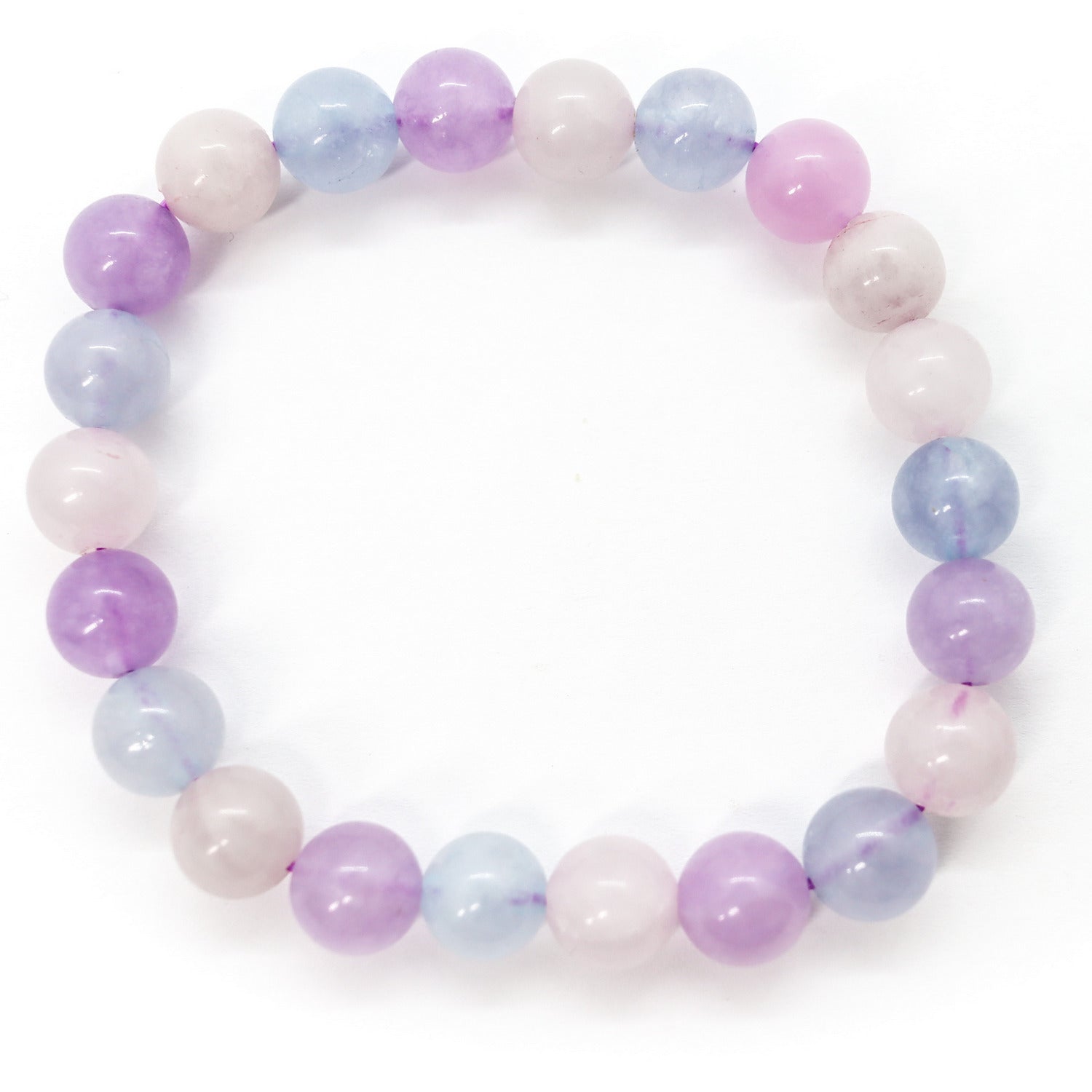 Pulsera elástica de piedra natural de Lavanda Sueño de 6mm