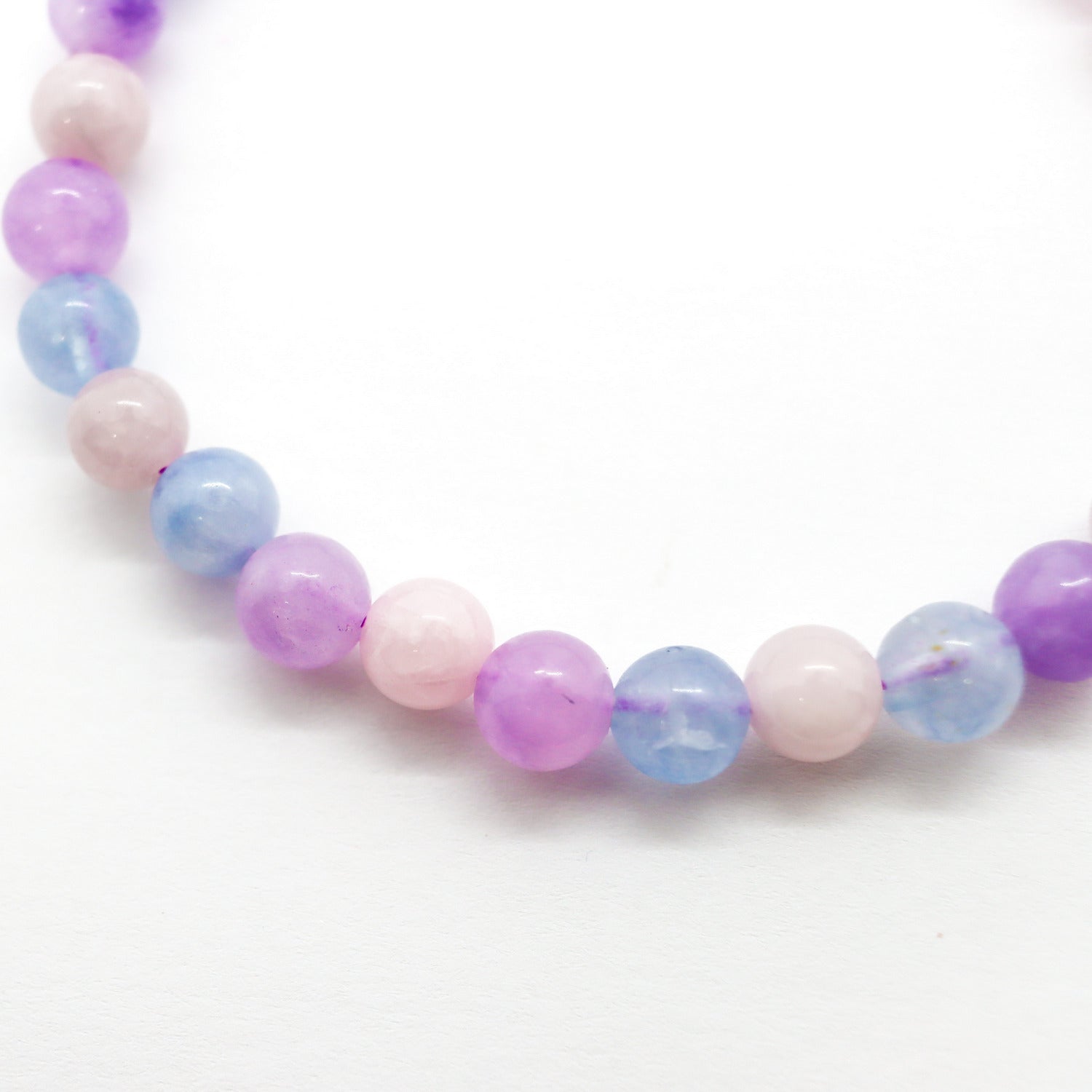 Pulsera elástica de piedra natural de Lavanda Sueño de 6mm