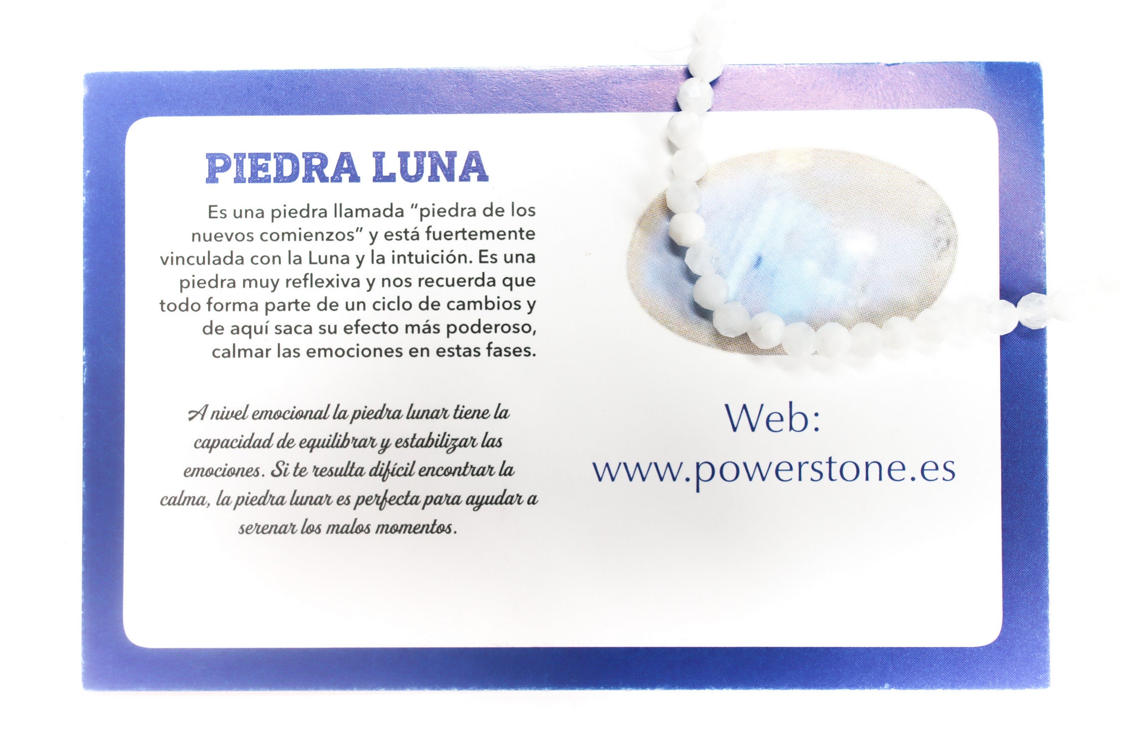 Pulsera elástica de Piedra luna facetada de 4mm