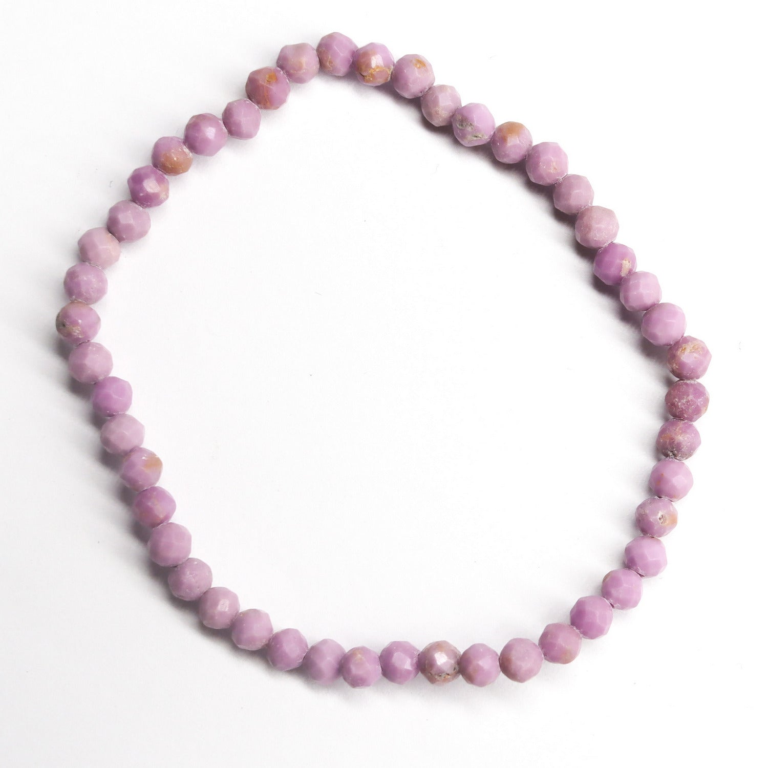 Pulsera elástica de Fosfosiderita facetada de 3mm