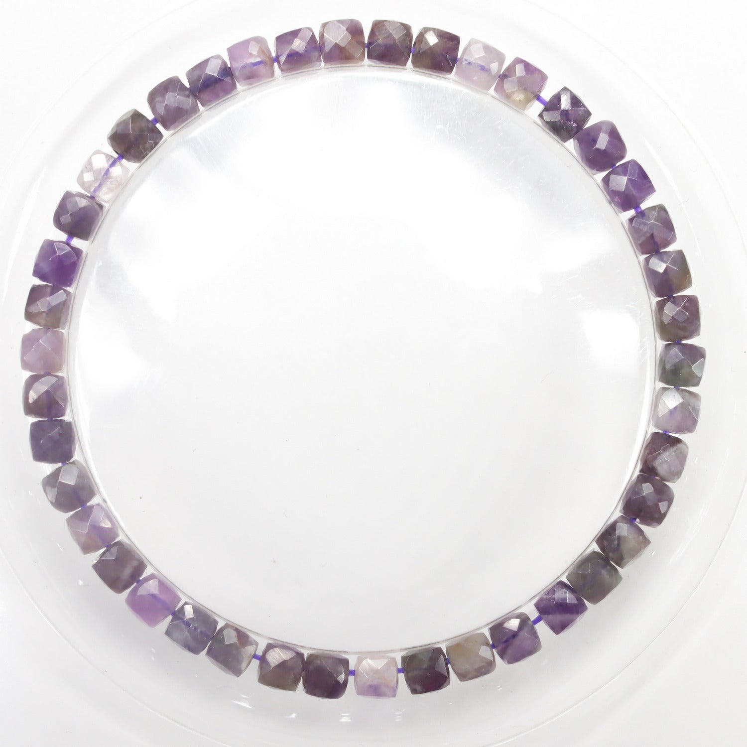 Pulsera elástica de piedra natural de Amtista facetada de 4x4mm