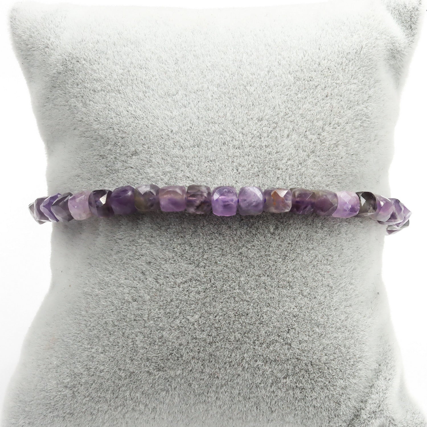 Pulsera elástica de piedra natural de Amtista facetada de 4x4mm