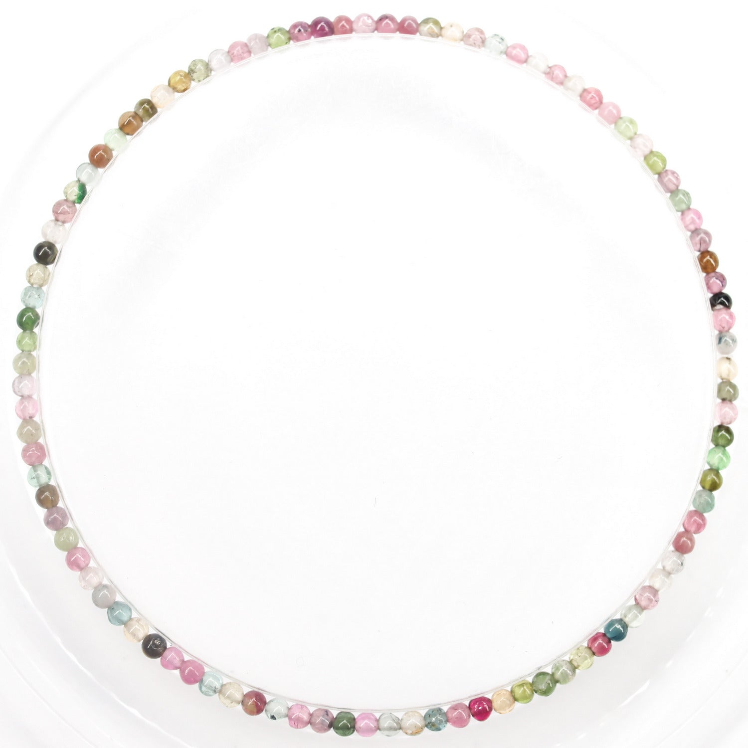 Pulsera elástica de Turmalina sandía de 2mm