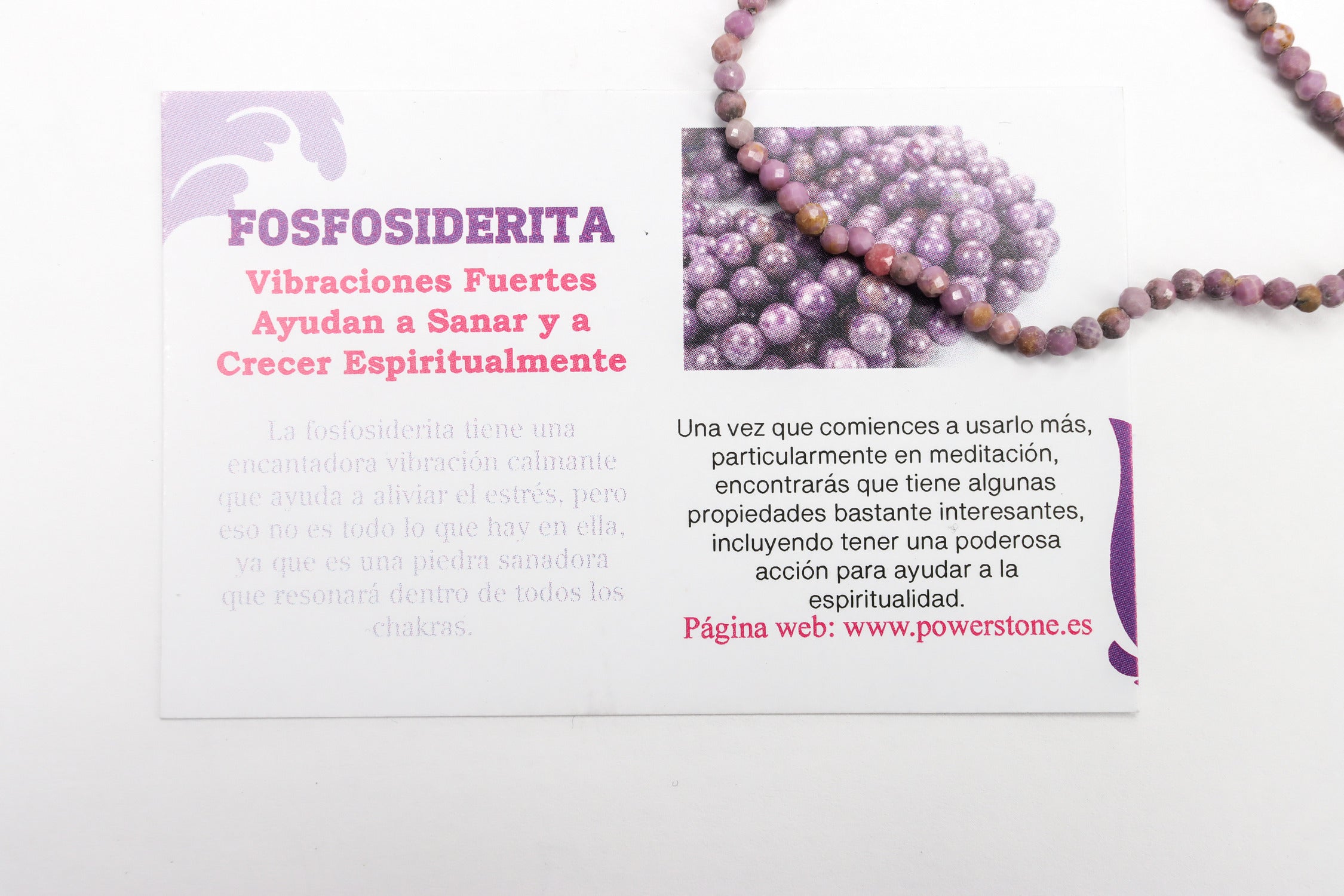 Pulsera elástica de Fosfosiderita facetada de 4mm
