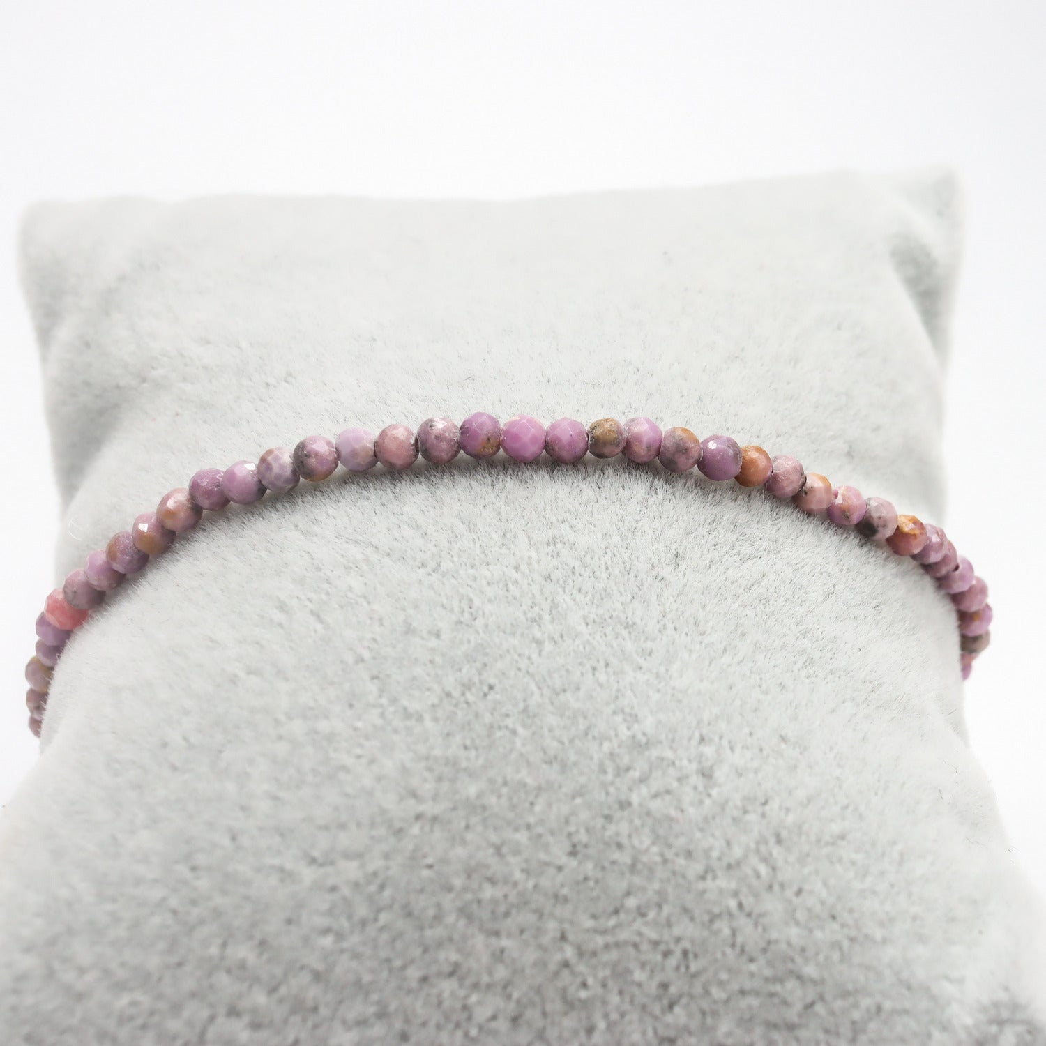 Pulsera elástica de Fosfosiderita facetada de 4mm