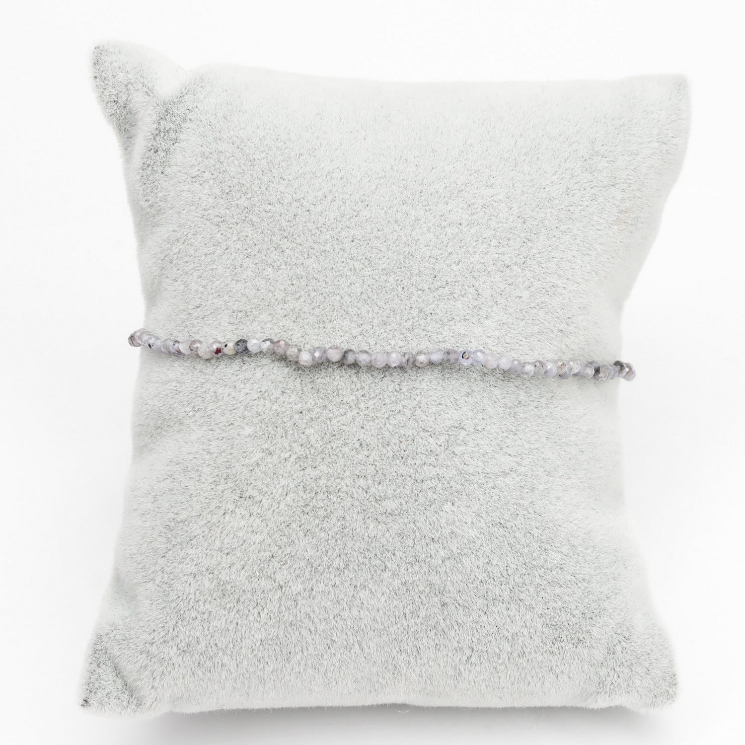 Pulsera elástica de Tanzanita facetada de 2mm