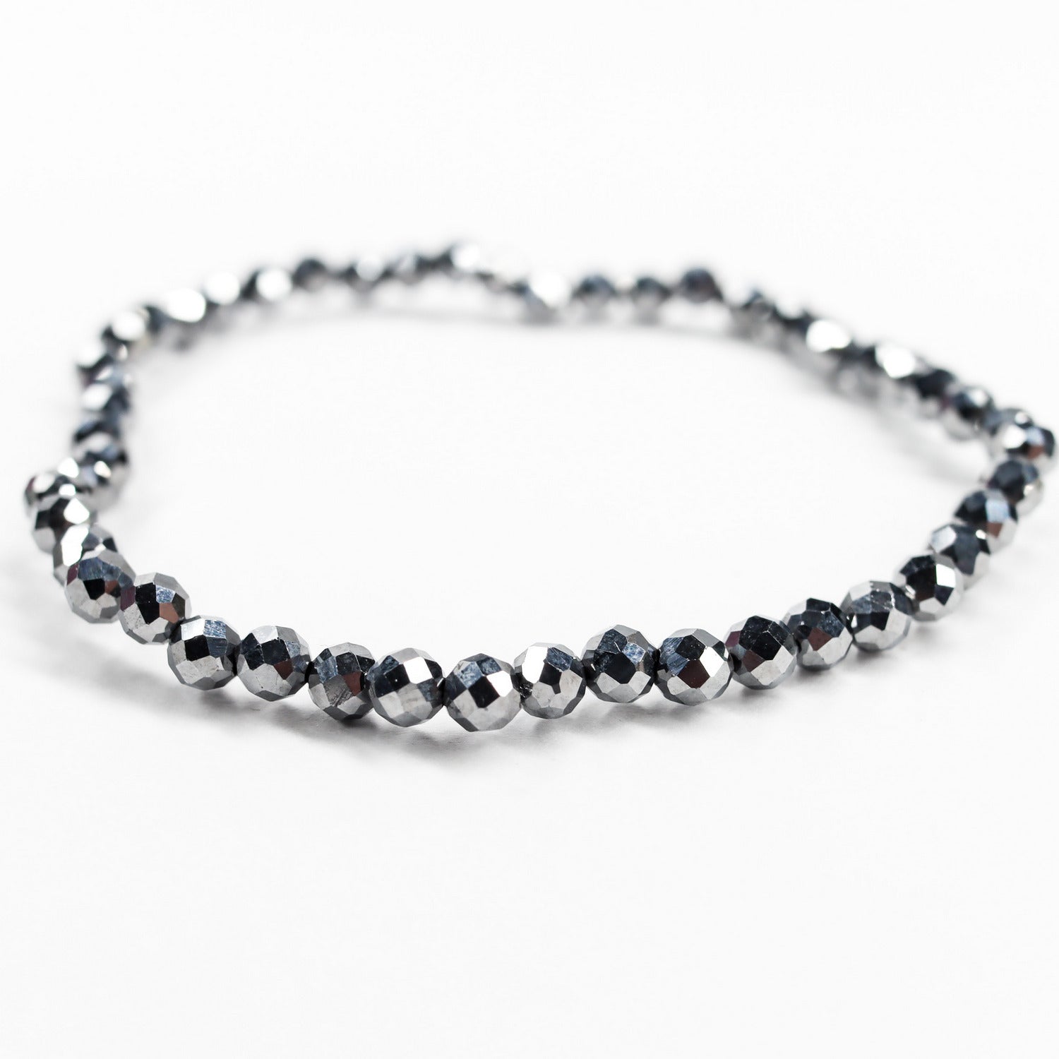 Pulsera elástica de Terahercio facetada de 4mm