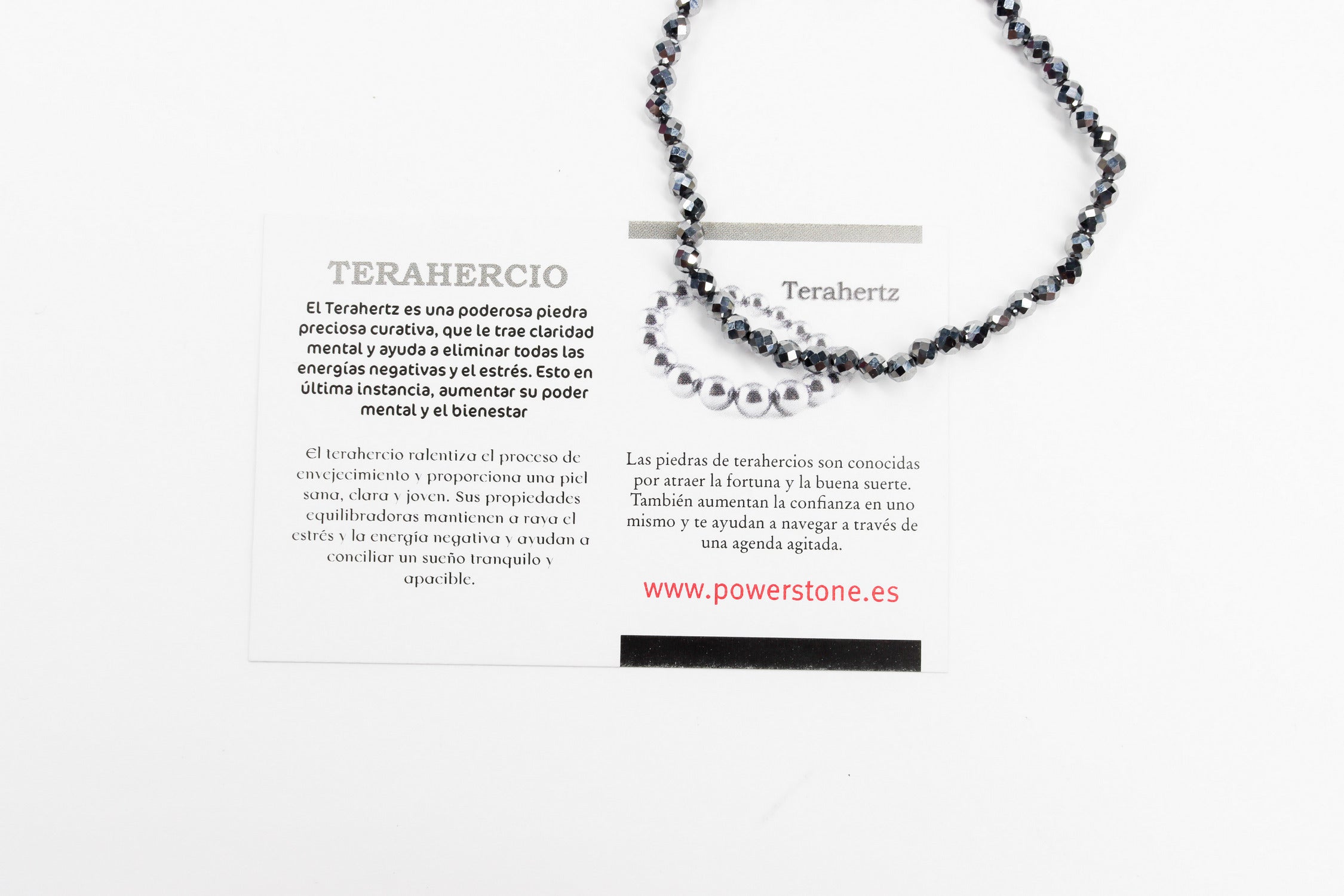 Pulsera elástica de Terahercio facetado de 2mm