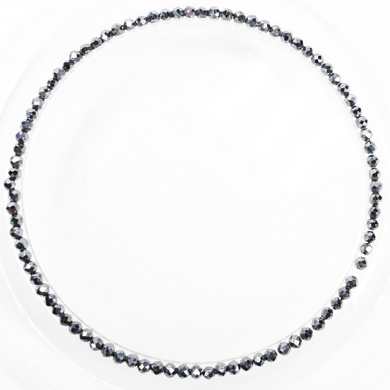 Pulsera elástica de Terahercio facetado de 2mm