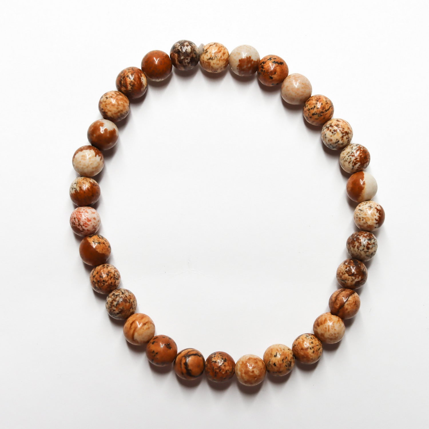 Pulsera de piedra natural de Jaspe madera de 6mm