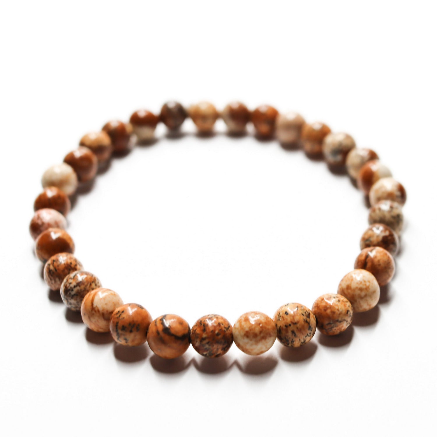 Pulsera de piedra natural de Jaspe madera de 6mm