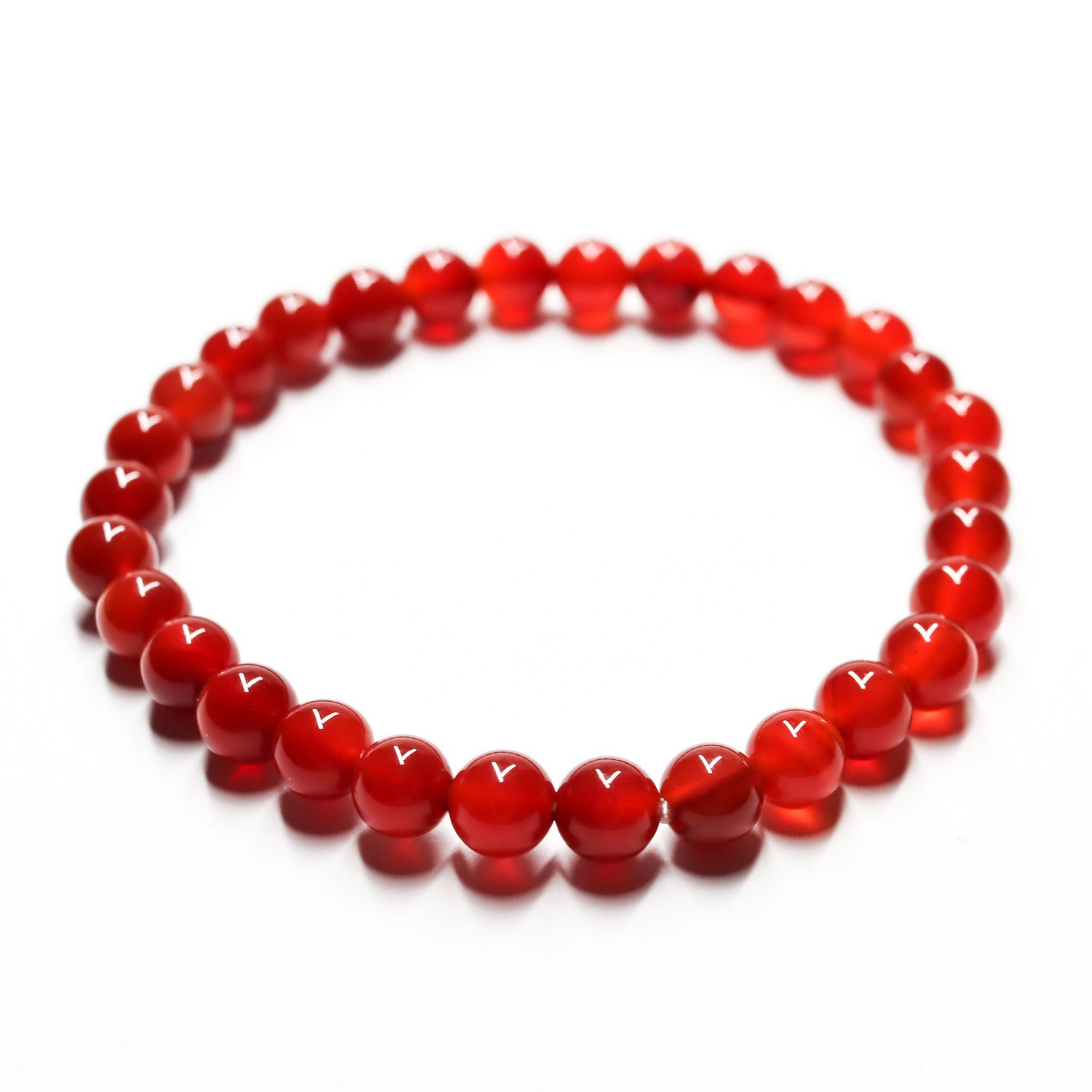 Pulsera de piedra natural de Carneola de 6mm