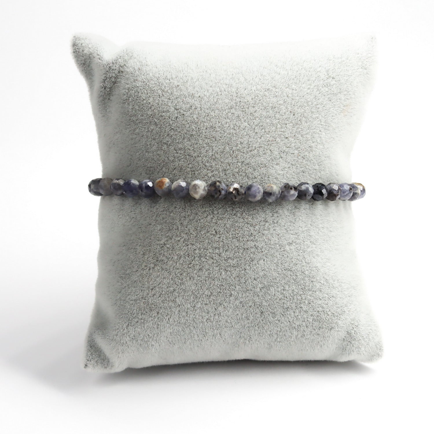 Pulsera elástica de Iolita facetada de 4mm