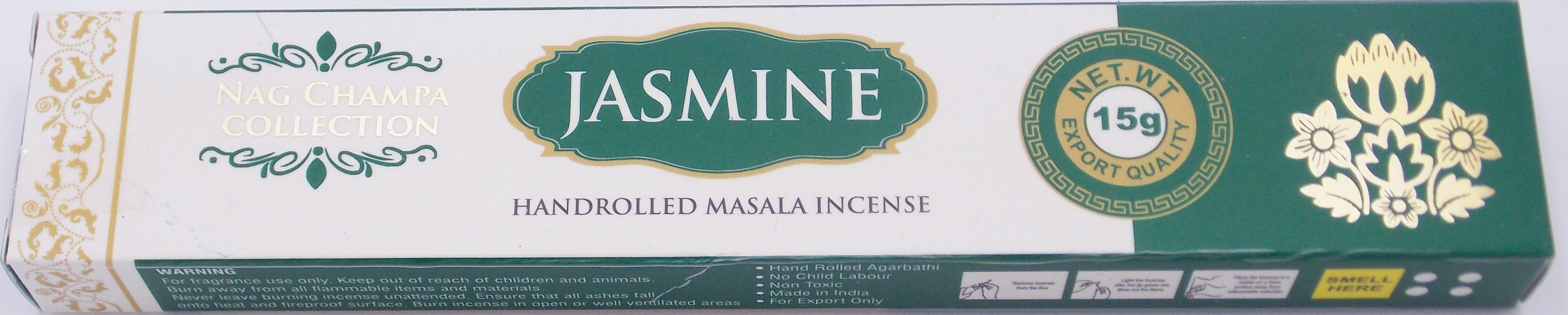 INCIENSO DE MARCA NAG CHAMPA COLLECTION DE FRAGANCIA JAZMÍN 15 gramos