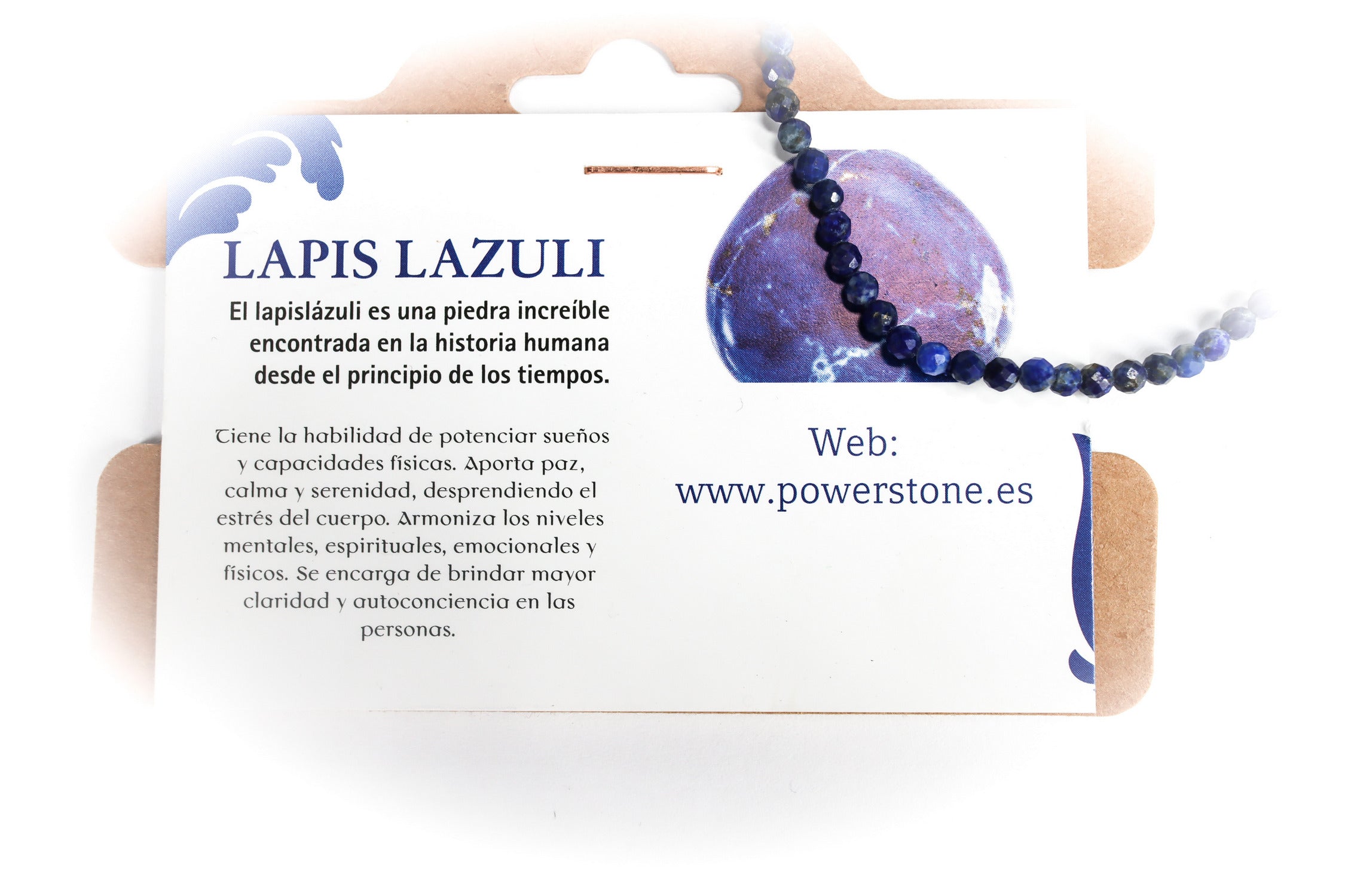 Pulsera elástica de lapislázuli facetada de 4mm