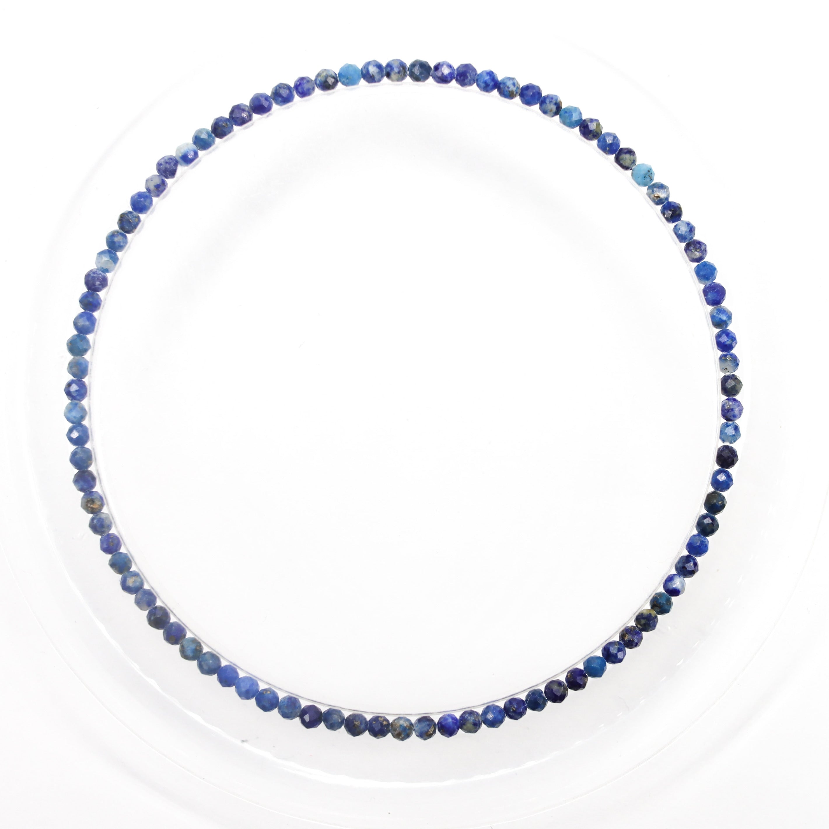Pulsera elástica de Lapislázuli facetado de 2mm