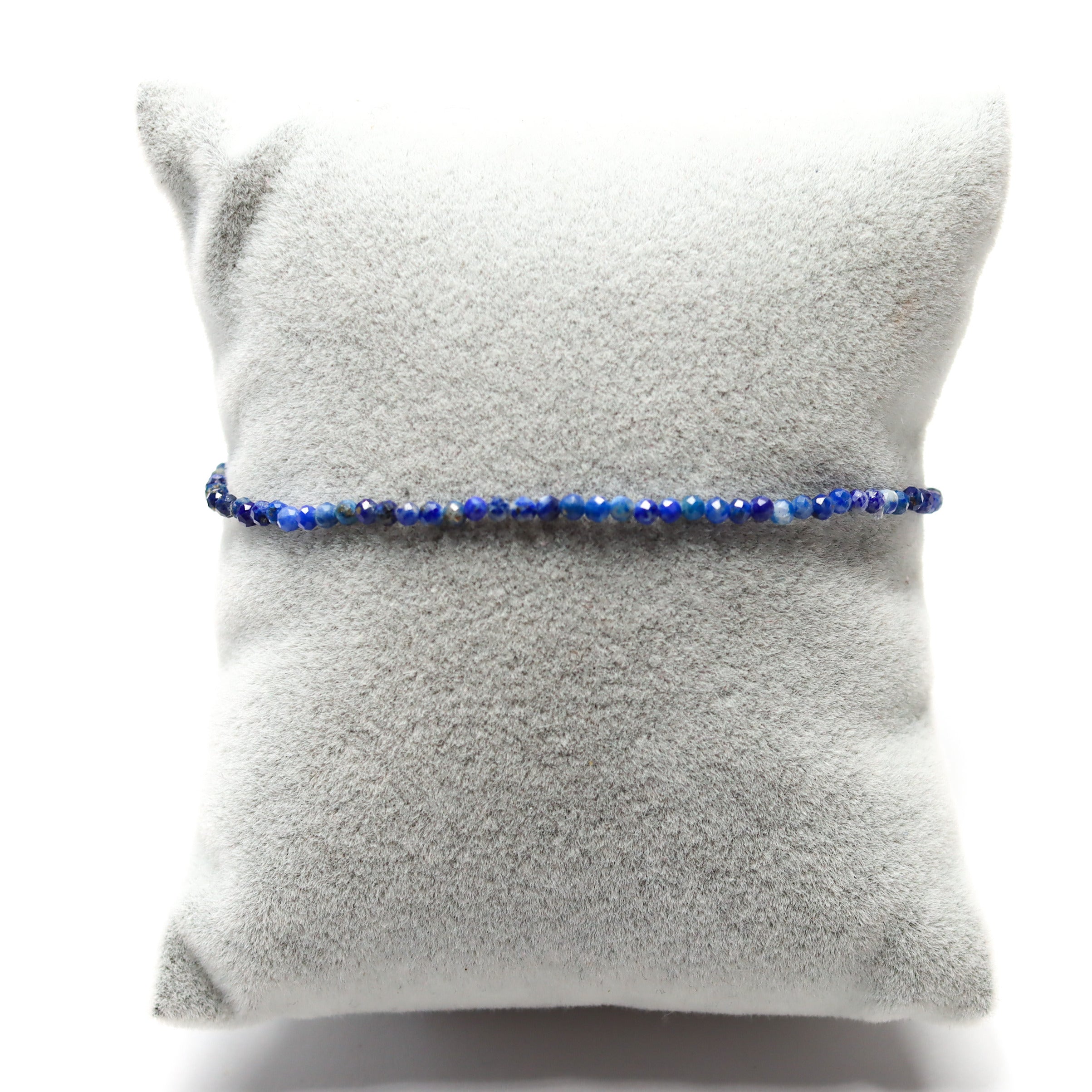 Pulsera elástica de Lapislázuli facetado de 2mm