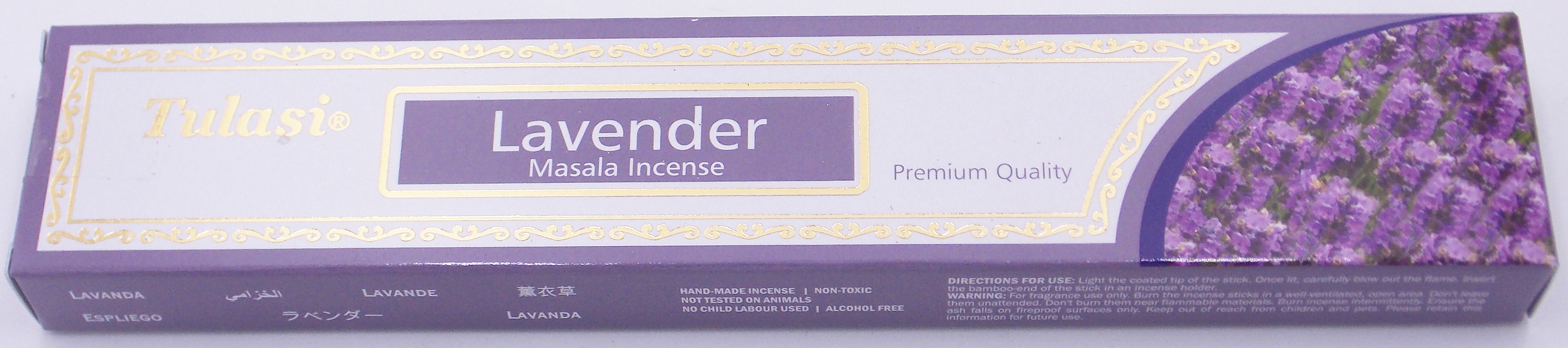 INCIENSO DE MARCA TULASI FRAGANCIA LAVANDA