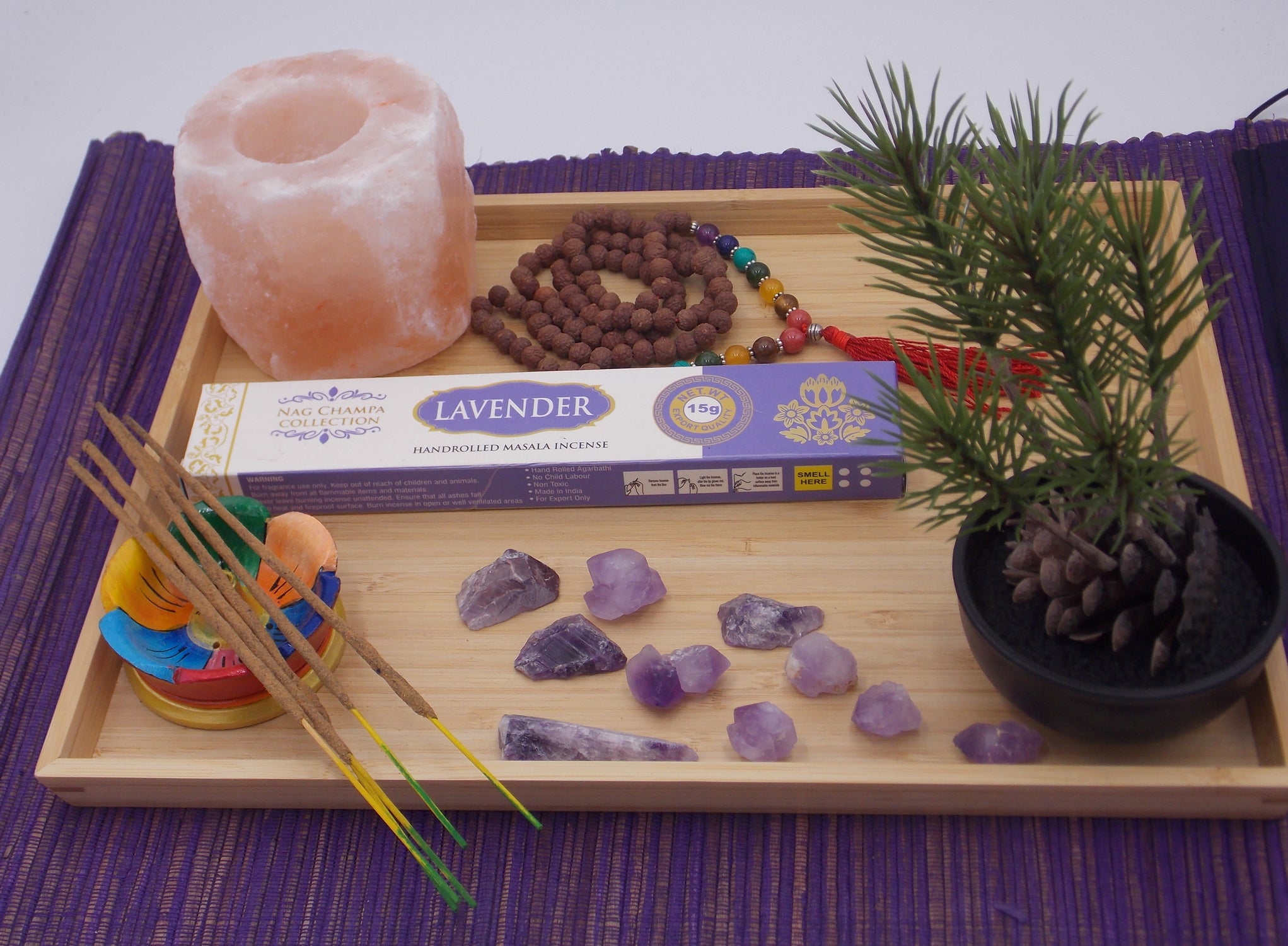 INCIENSO DE MARCA NAG CHAMPA COLLECTION FRAGANCIA LAVANDA 15 gramos