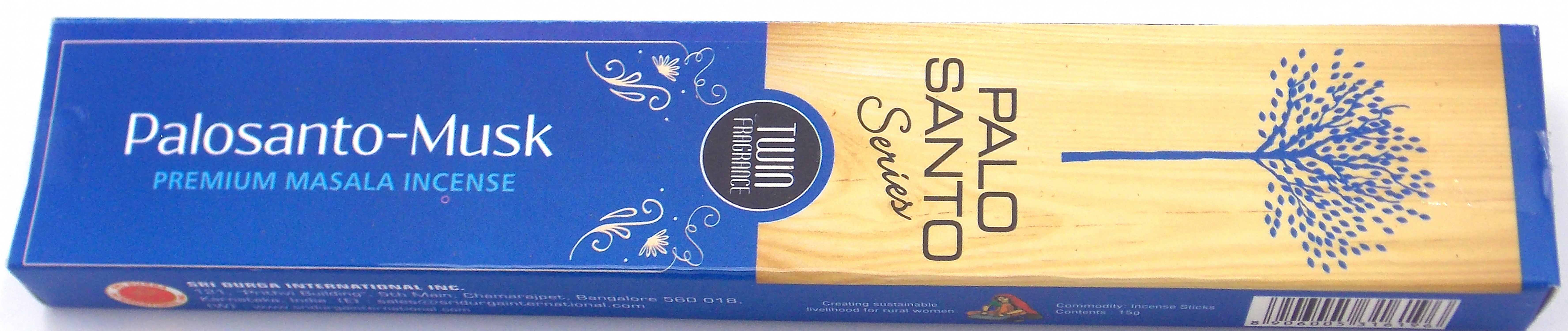 INCIENSO DE MARCA PALO SANTO SERIES FRAGANCIA ALMIZCLE 15 unidades