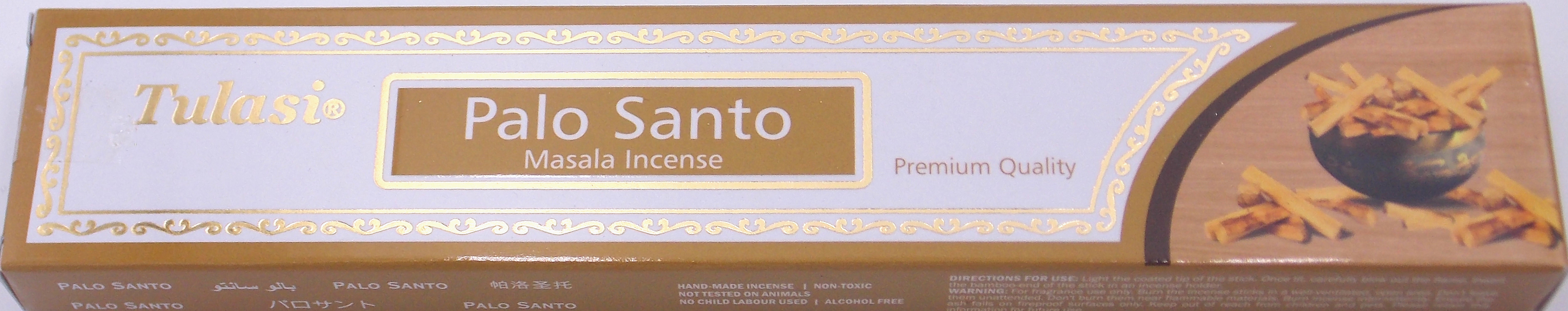 INCIENSO DE MARCA TULASI FRAGANCIA PALO SANTO