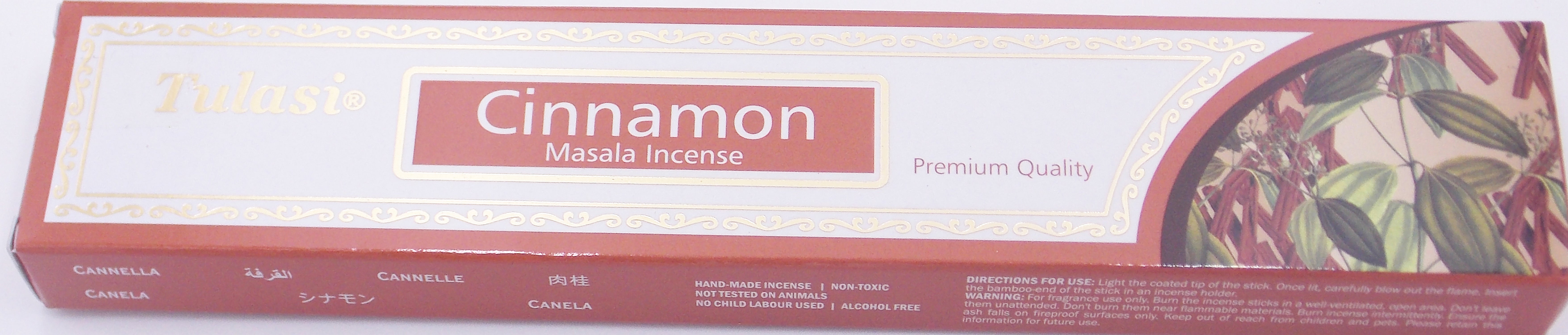INCIENSO DE MARCA TULASI FRAGANCIA CANELA