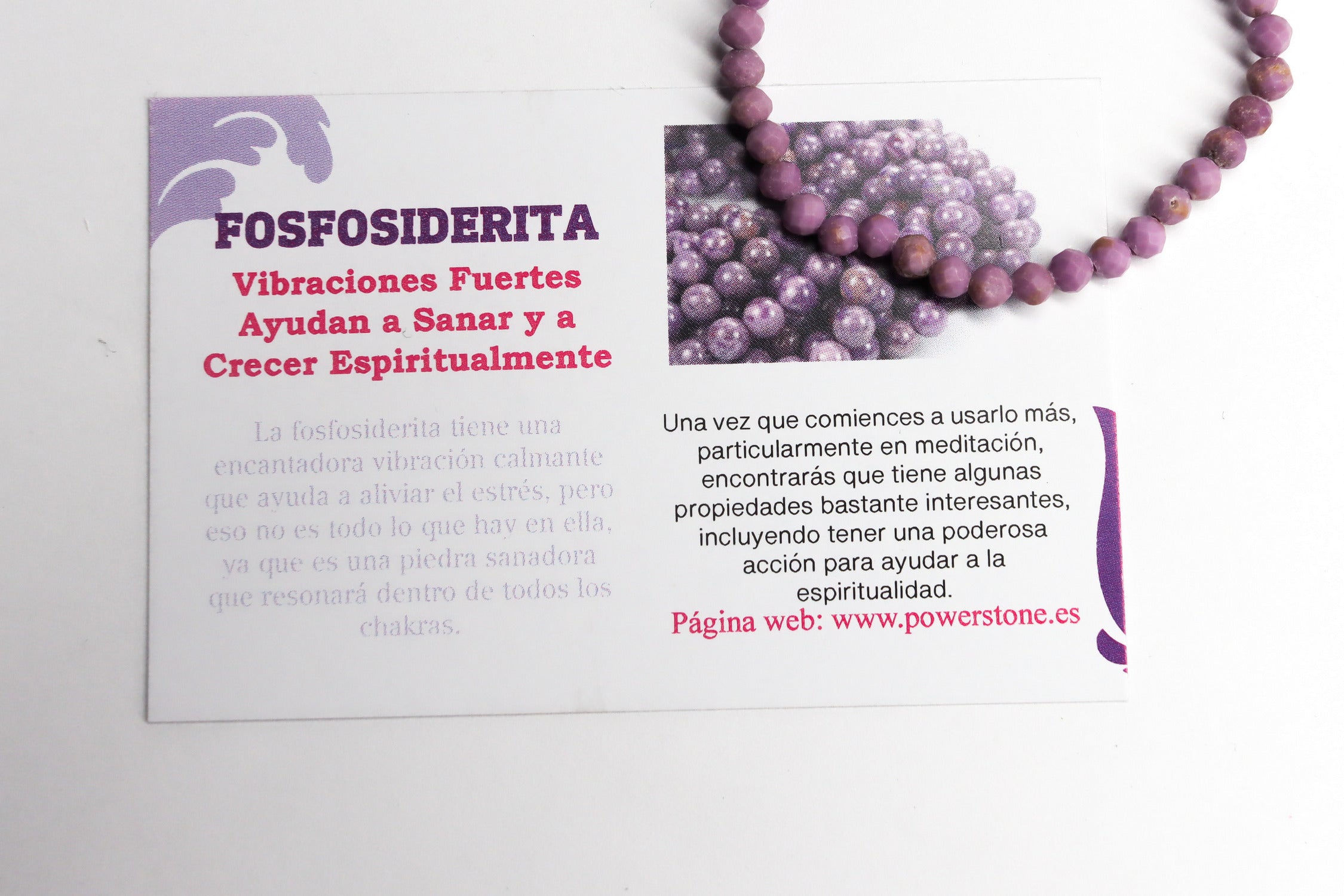 Pulsera elástica de Fosfosiderita facetada de 4mm