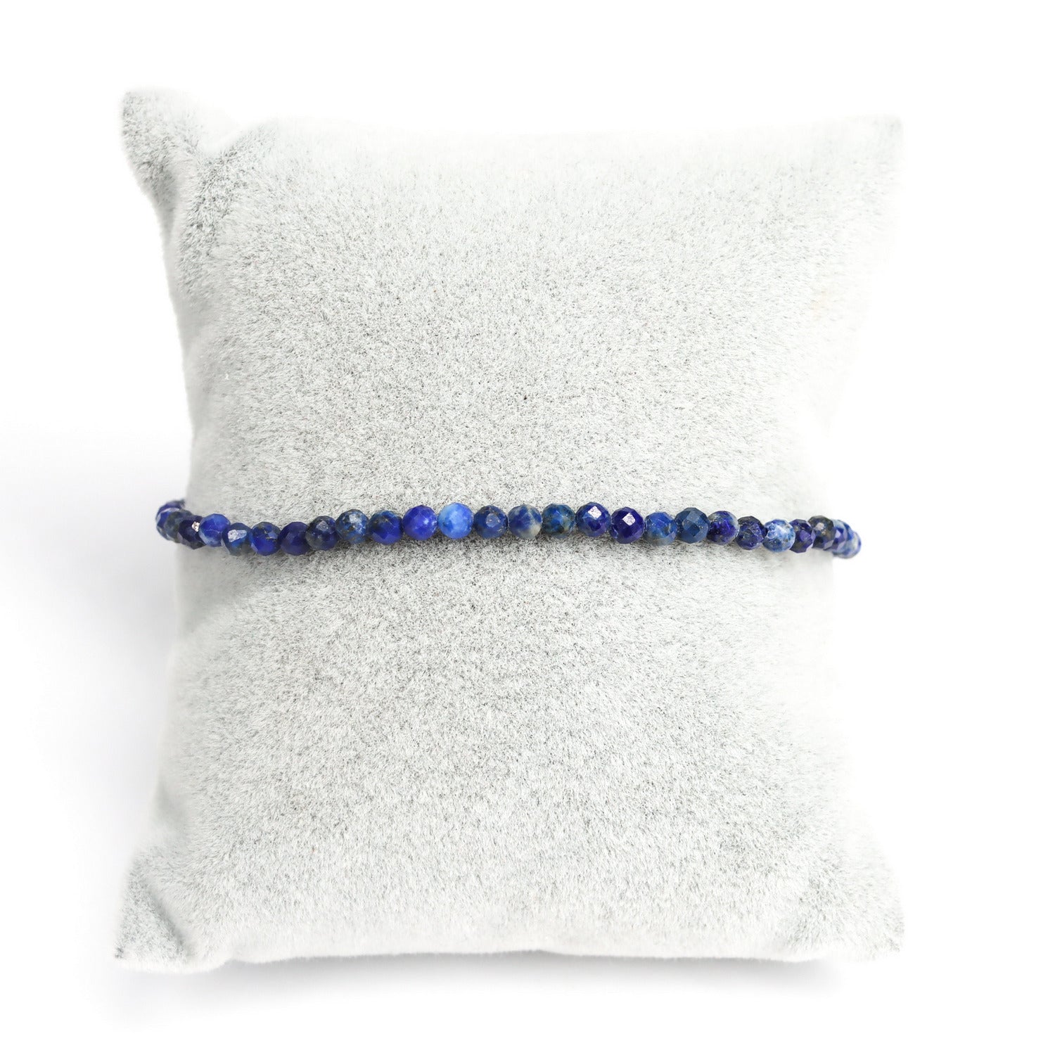 Pulsera elástica de Lapislázuli facetada de 3mm