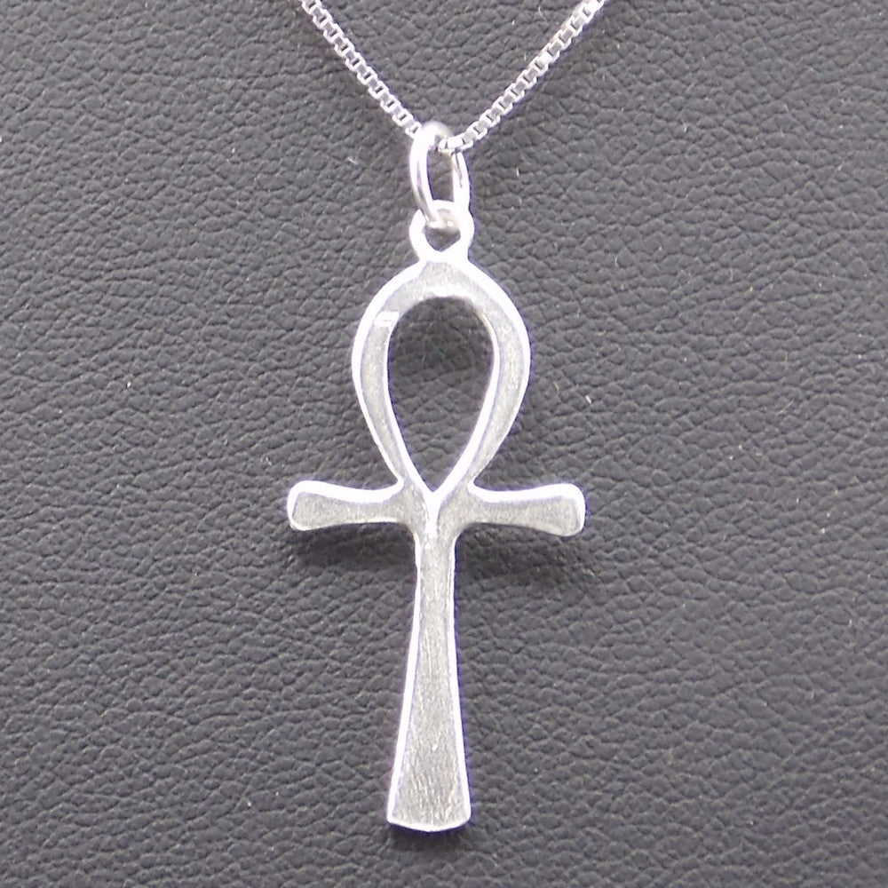 Colgante de plata de ley de Ankh de 35x16mm aprox. Con cadena de 45cm