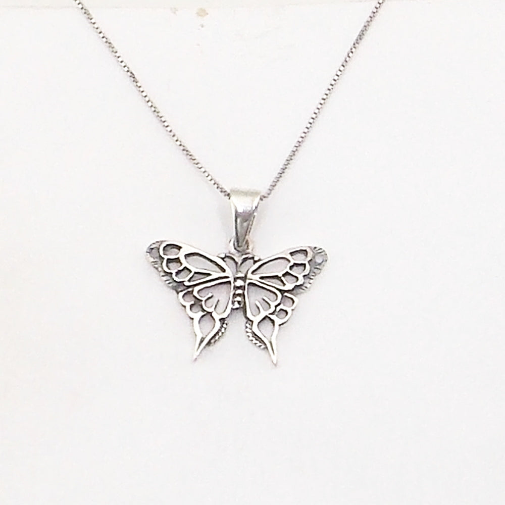 Colgante de plata de ley de mariposa de 23x28mm aprox. Con cadena de 45cm