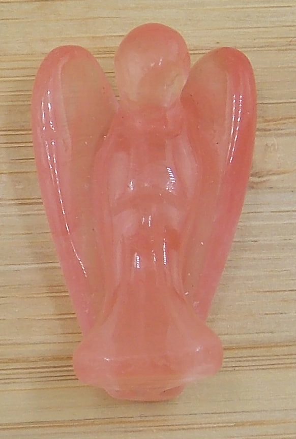 Figura de ángel de Cuarzo cereza de 35mm aprox