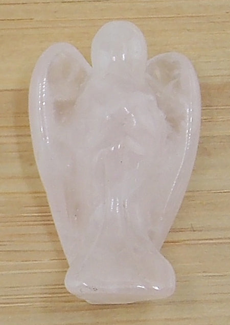 Figura de ángel de Cuarzo rosa de 35mm aprox.
