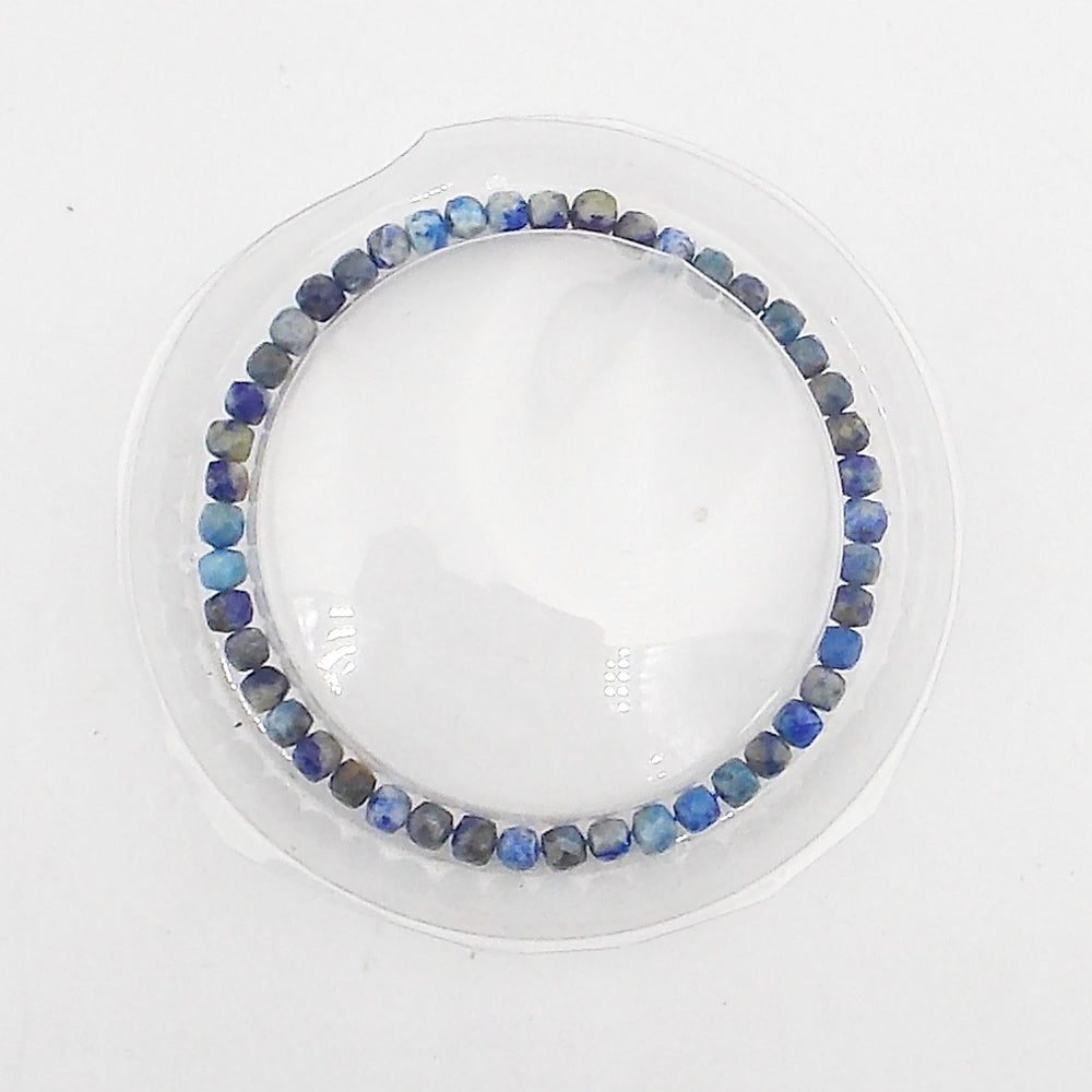 Pulsera de piedra natural de Lapislazuli de 4x4mm