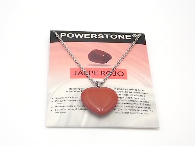 Colgante de piedra natural de Jaspe rojo en forma de Corazón de 30mm