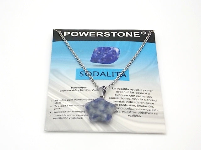 Colgante de piedra natural de Sodalita en forma de Estrella de 20mm