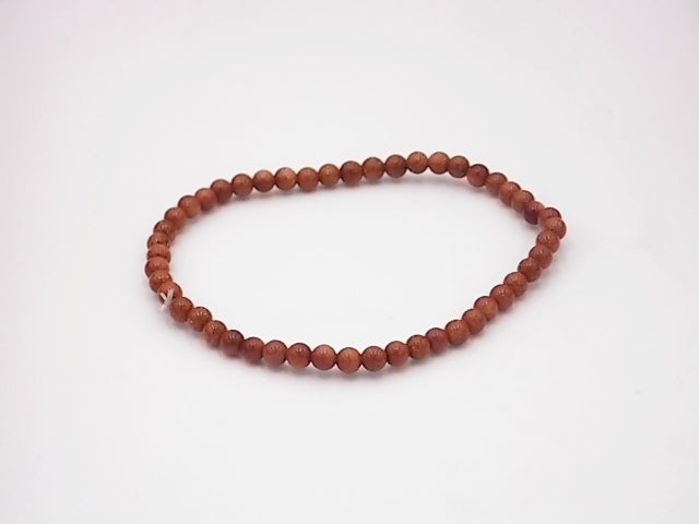 Pulsera de piedra natural de Venturina dorada de 4mm