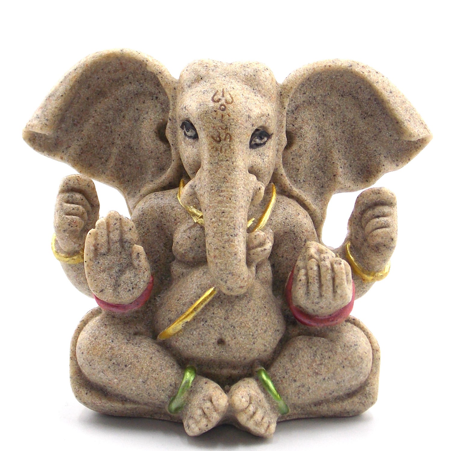 Figura de Ganesha hecho con resina. Tamaño: 8x9x5,5cm