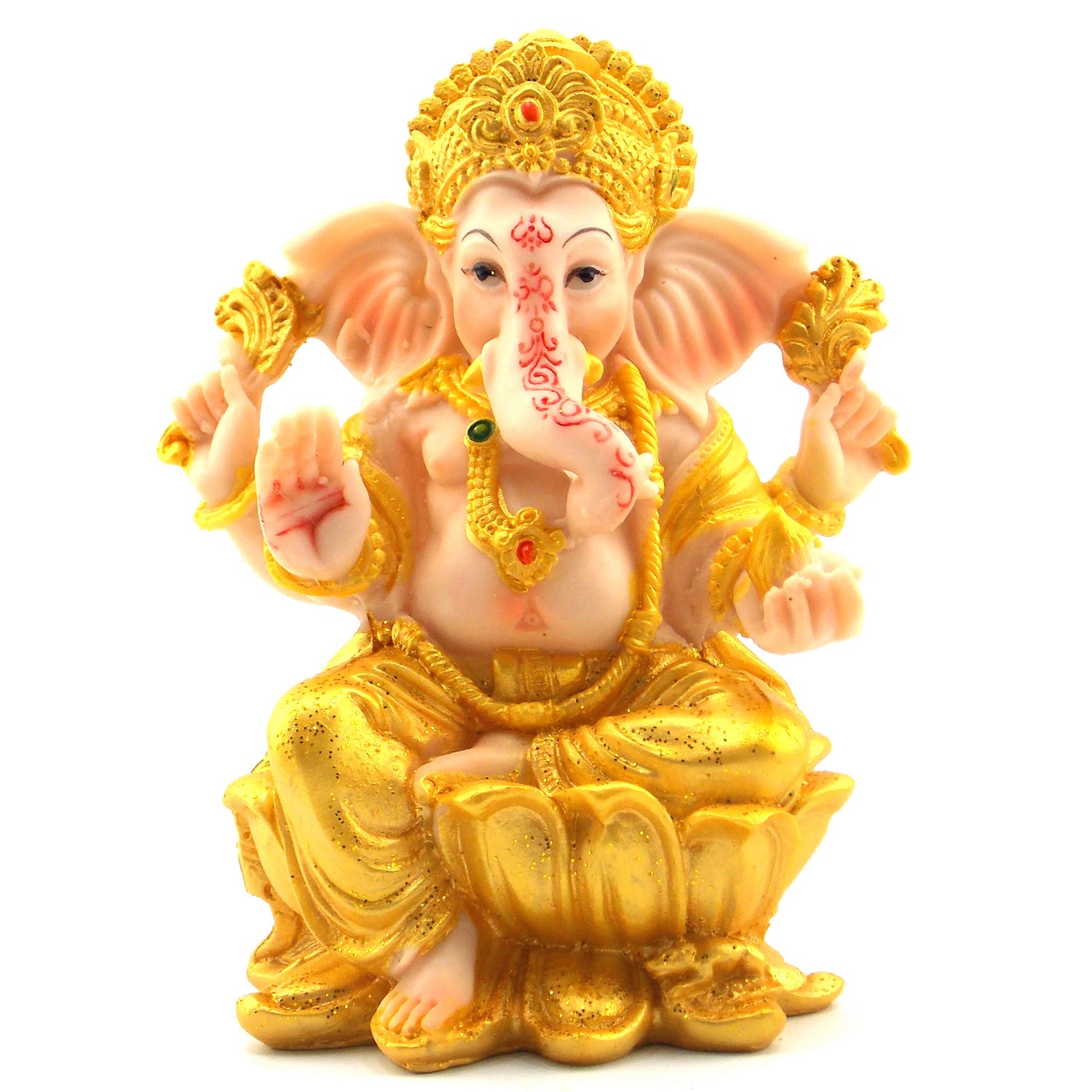 Figura de Ganesha hecho con resina. Tamaño: 14x9x8cm