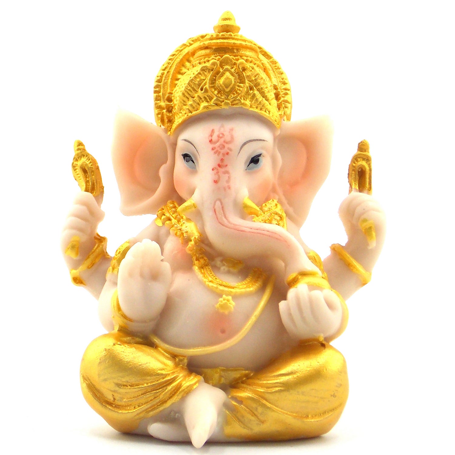 Figura de Ganesha hecho con resina. Tamaño: 9x7,5x5cm