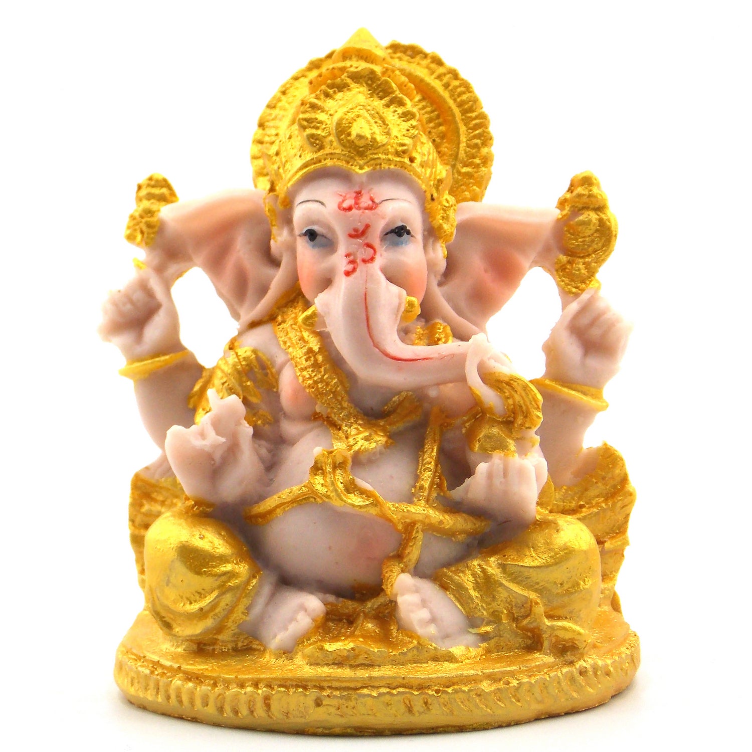 Figura de Ganesha hecho con resina. Tamaño: 7,5x6x6cm