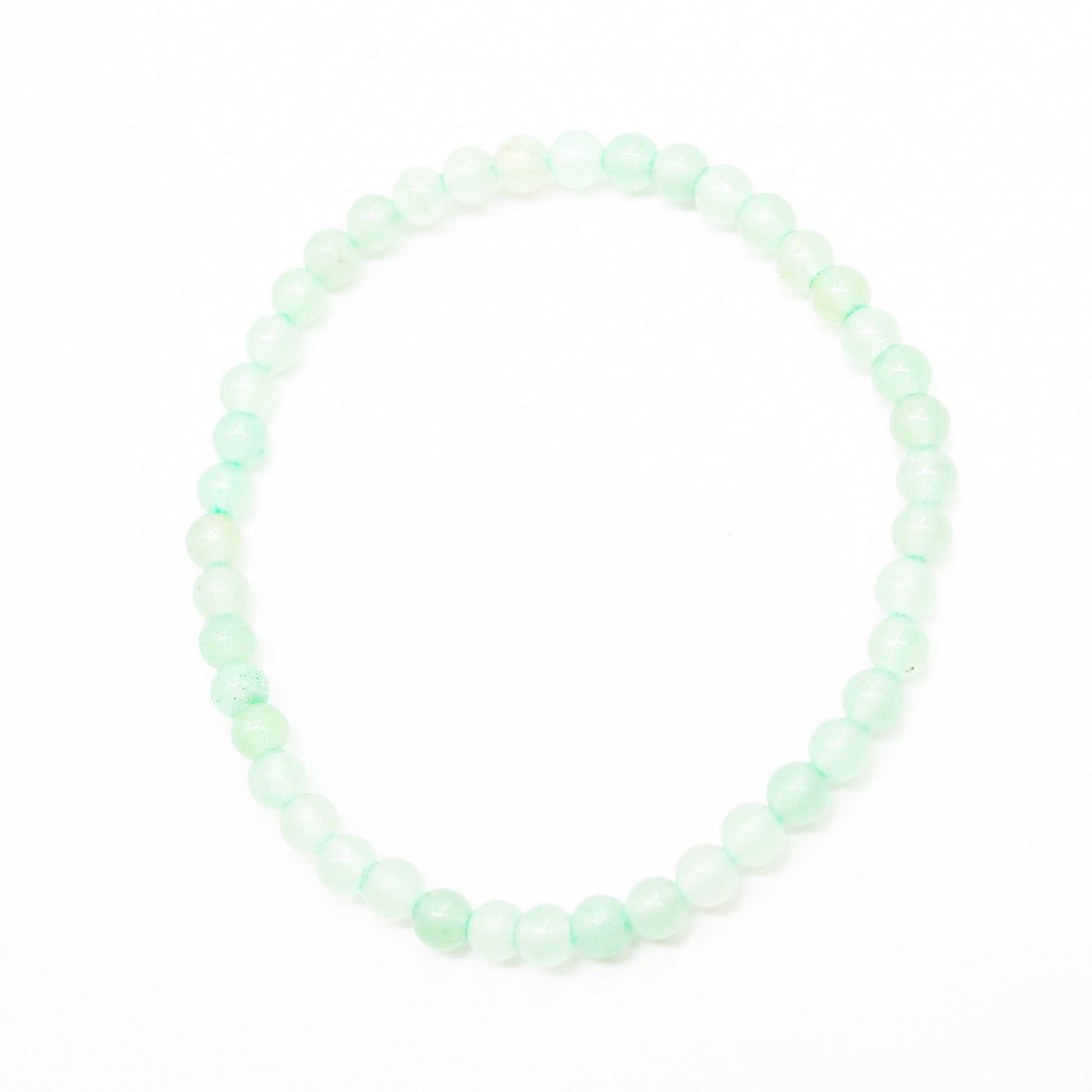 Pulsera de piedra natural de Aventurina verde de 4mm