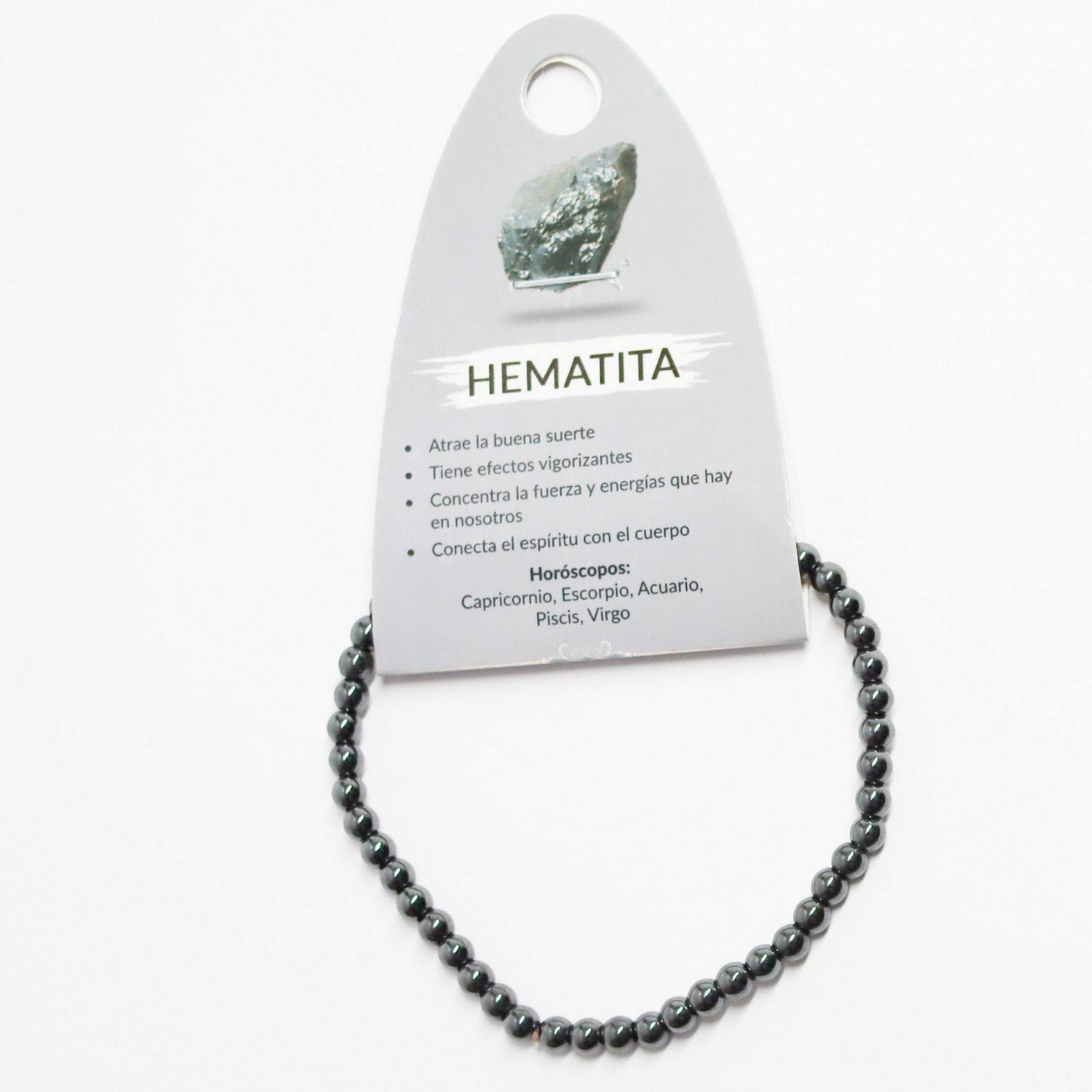 Pulsera de piedra natural de Hematite de 4mm